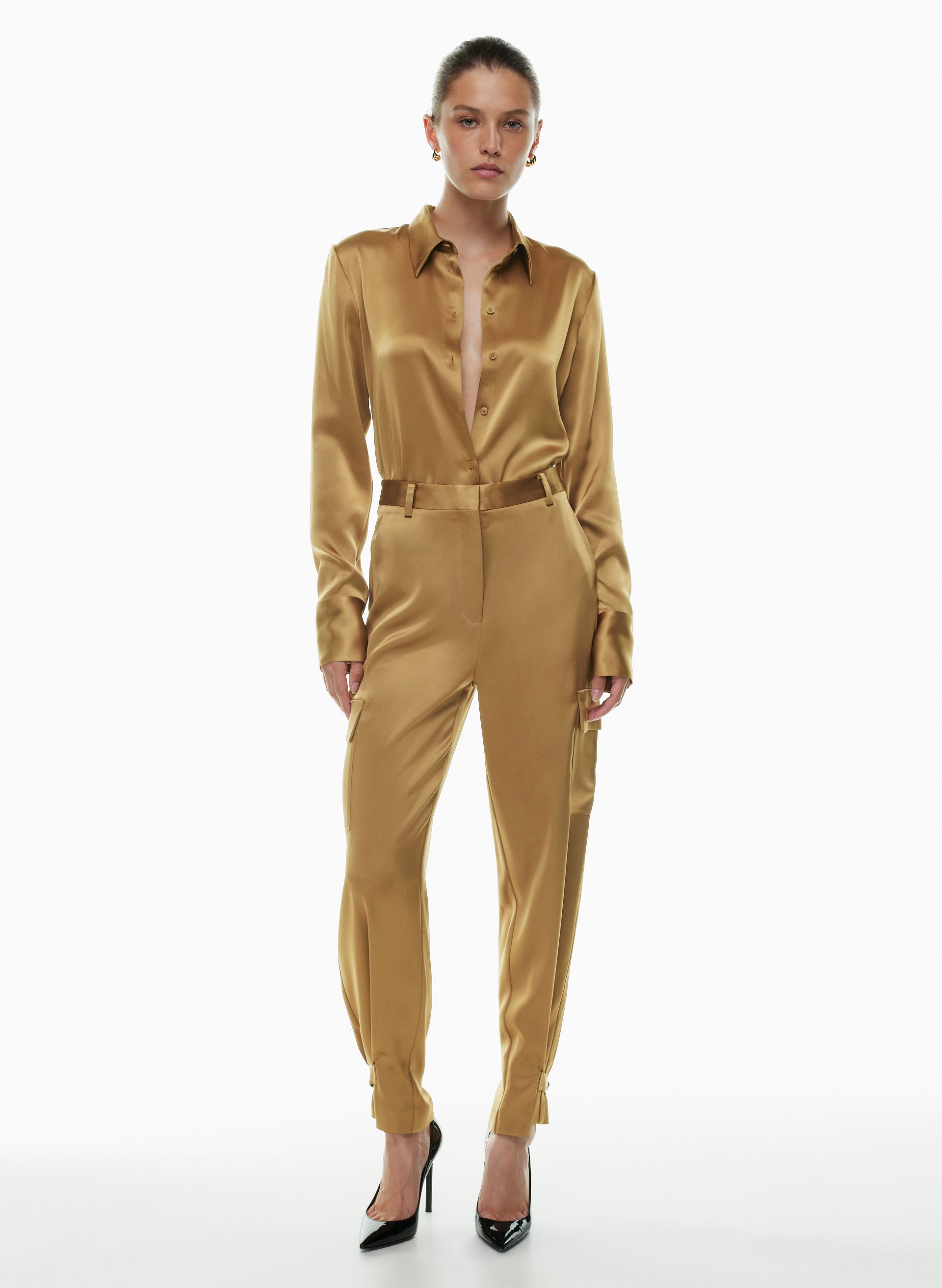 Refined Satin Cargo Pant | Aritzia US