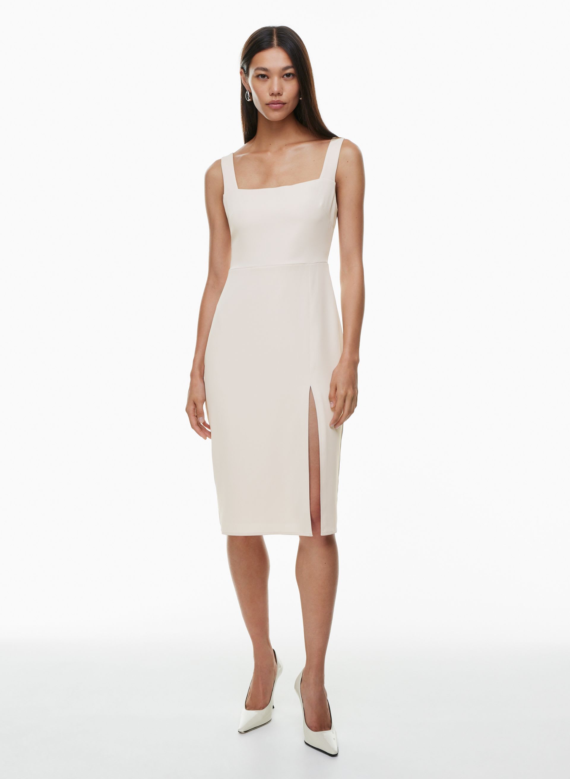 90s slit midi dress Size:M/Fit Bust: 34.6''-36.6'', Fit Waist: 29.1''-31.1''