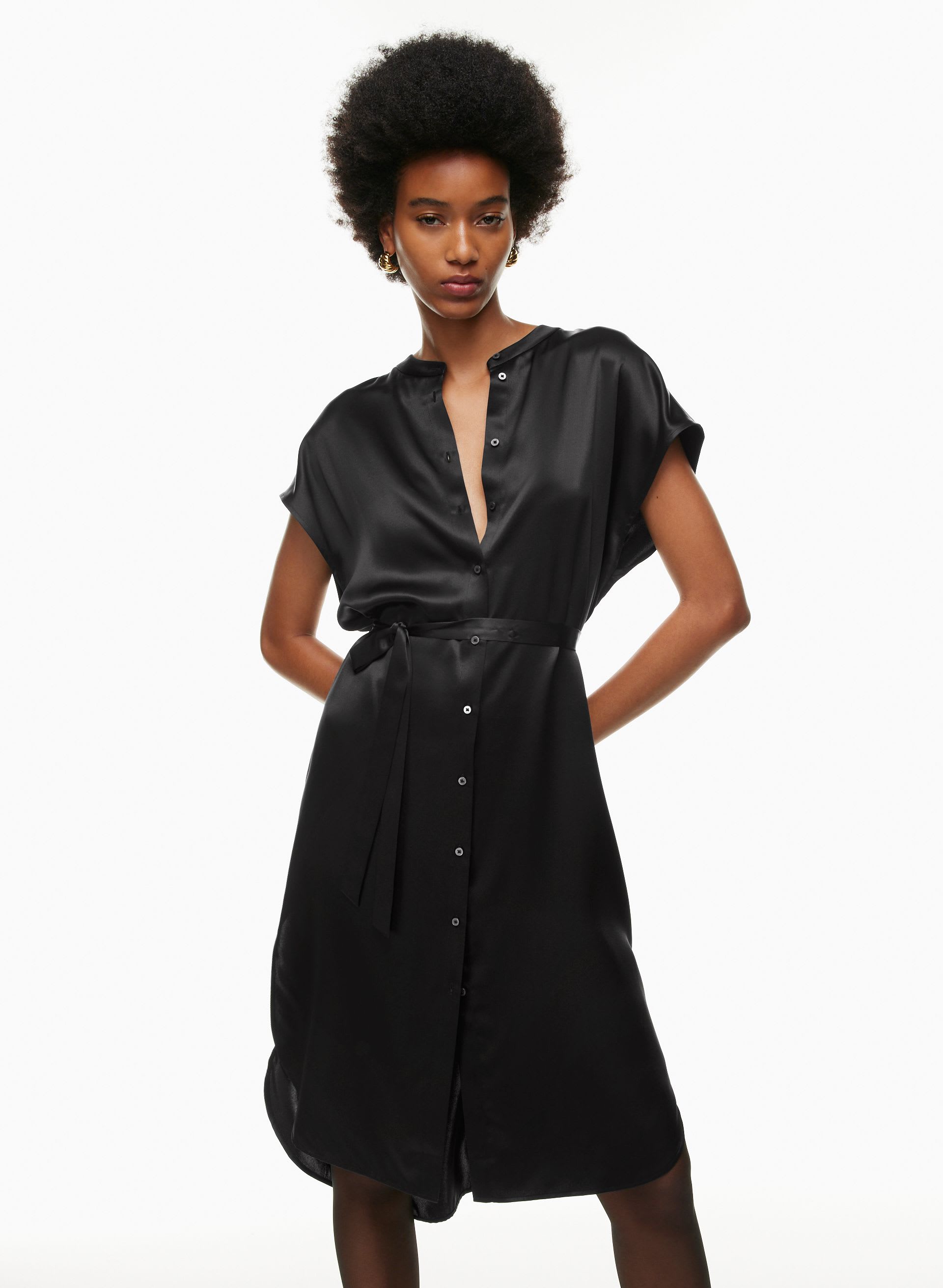 babaton silk dress Aritzia Babaton Green Silk dress