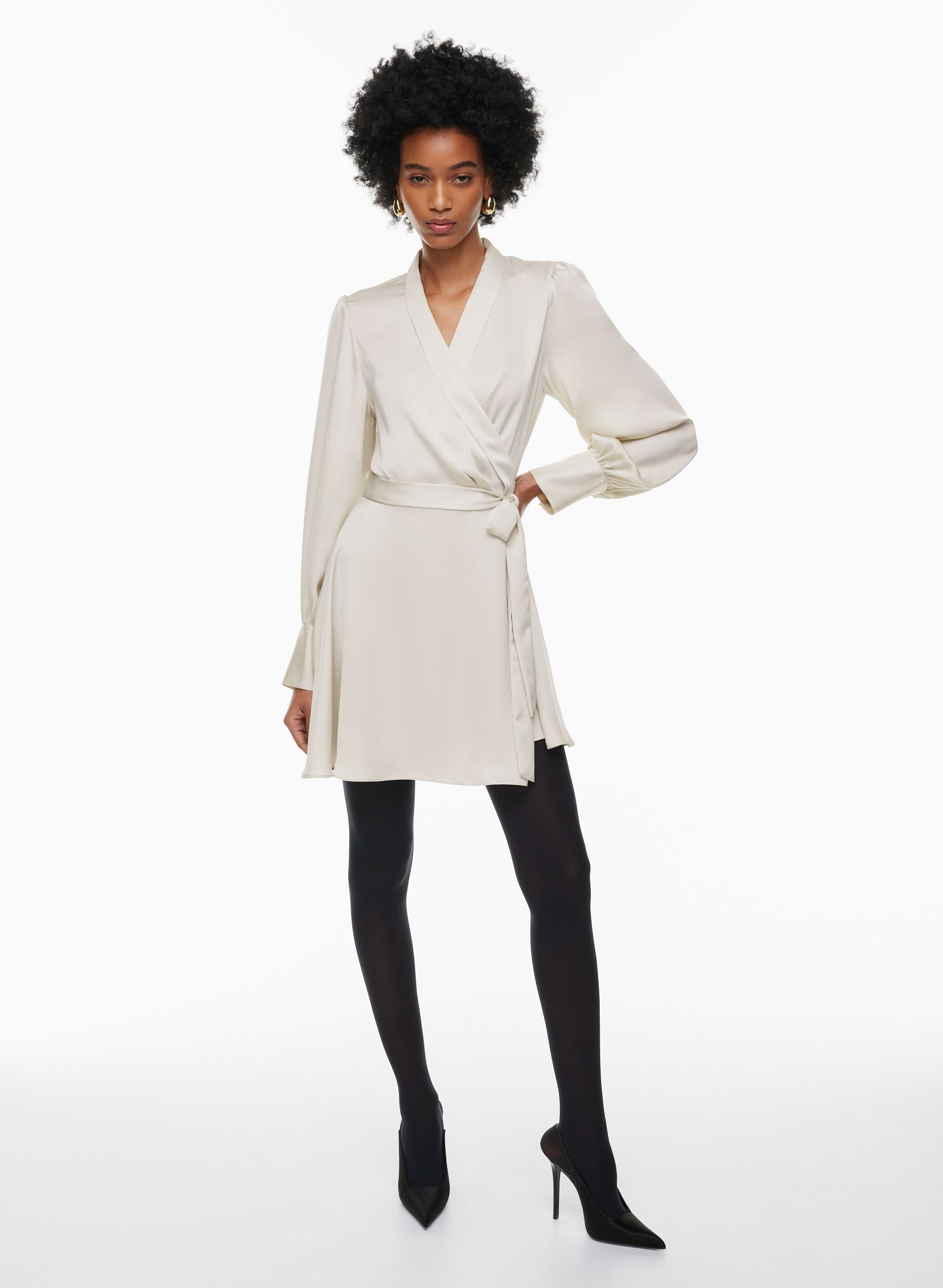 babaton hyde satin mini dress Aritzia Hyde Satin Mini Dress by Babaton