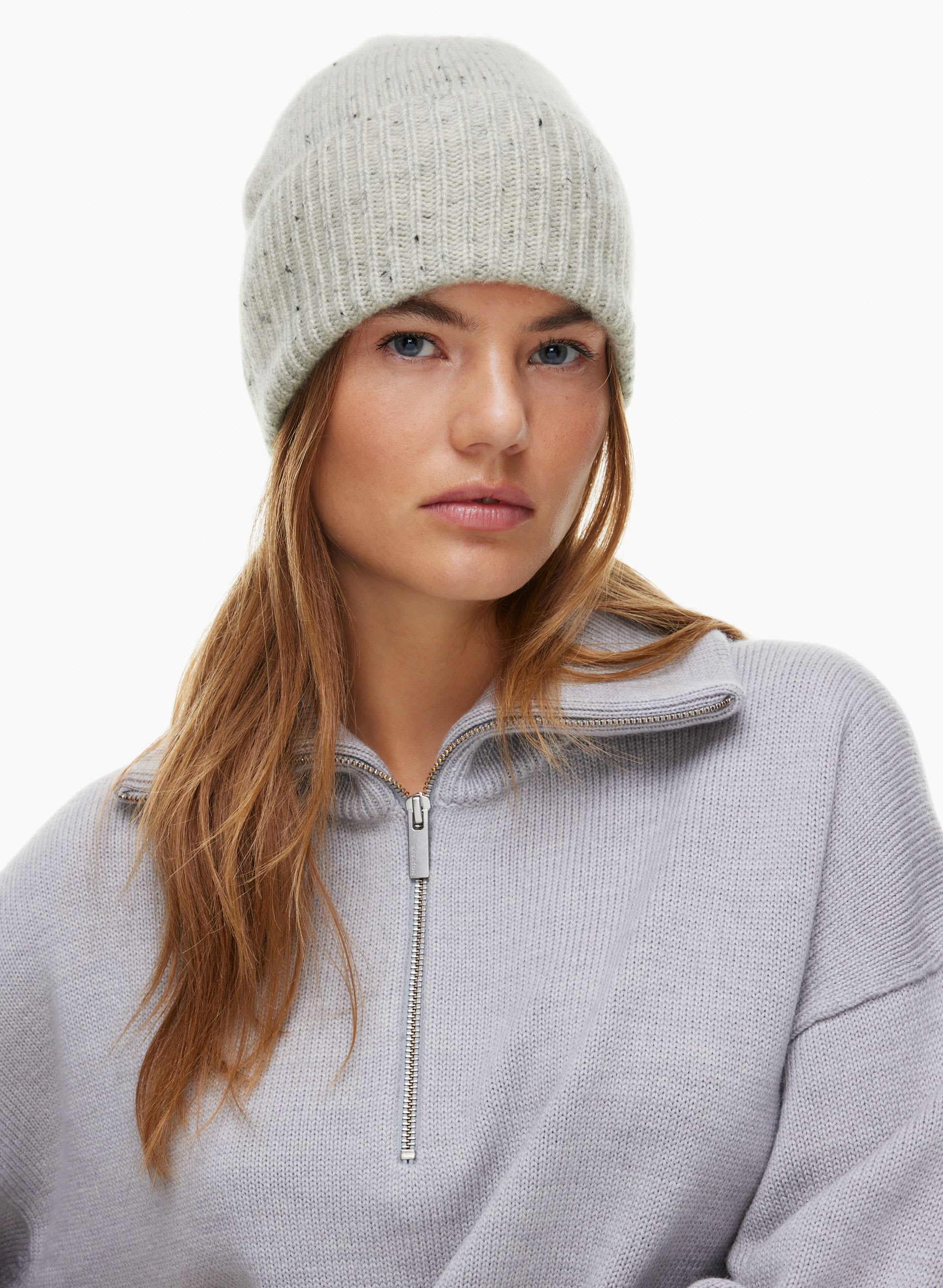 Cashmere Jersey-Rib Cuffed Beanie | Aritzia US display picture 1