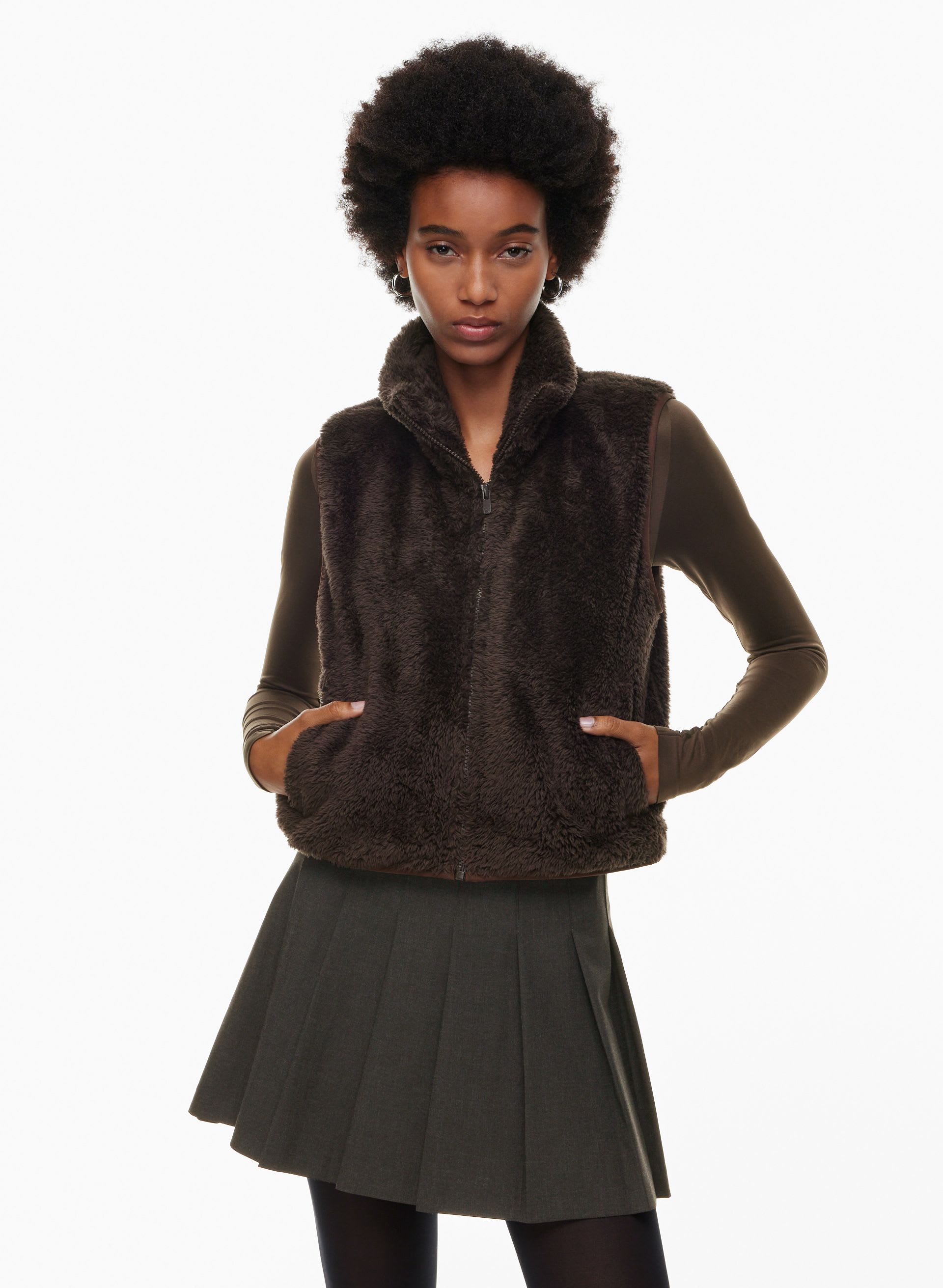 Fuzzy Vest | Aritzia CA