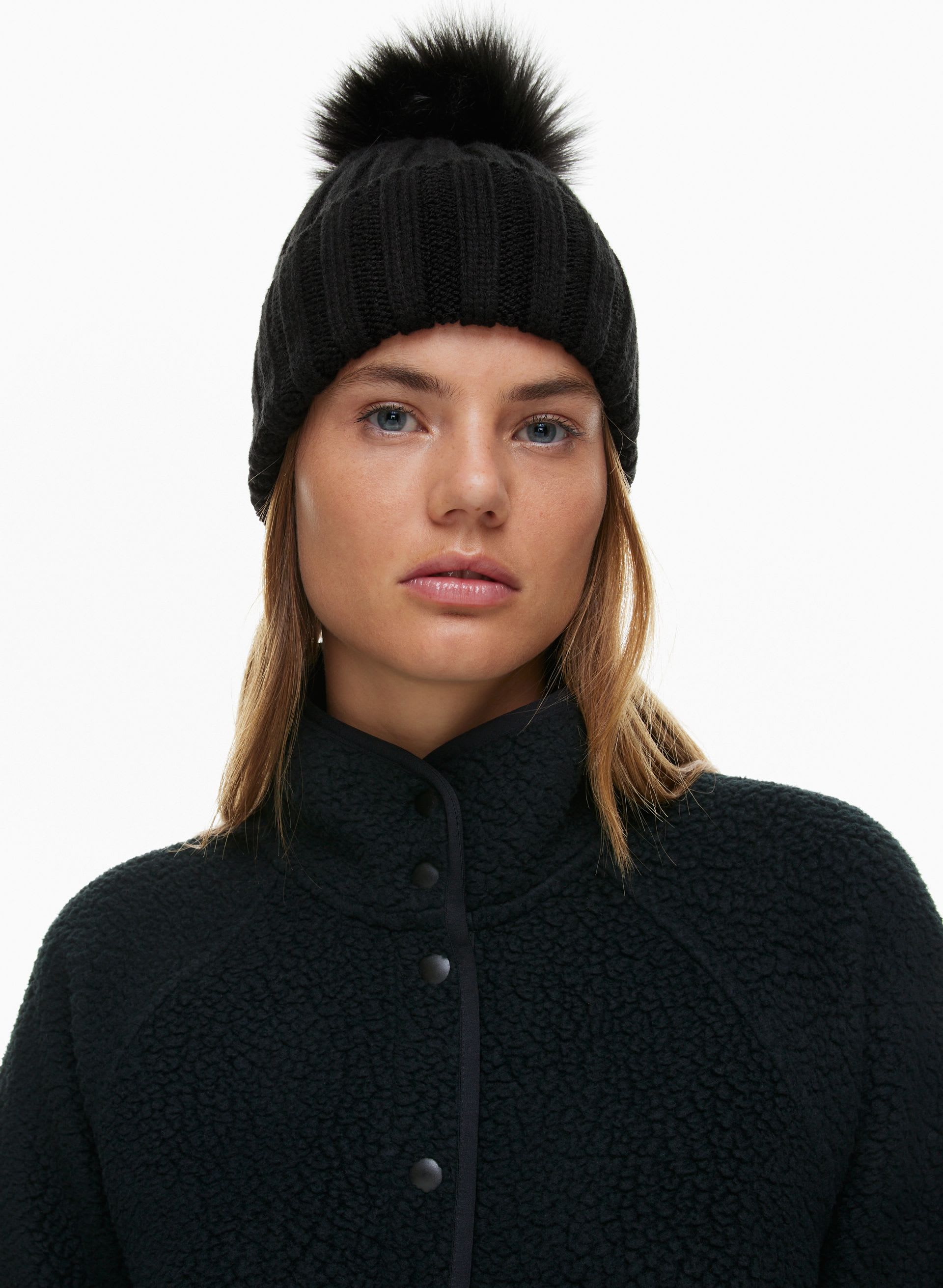 New  Women’s Faux Fur Pom Cuffed Beanie Women main image 3
