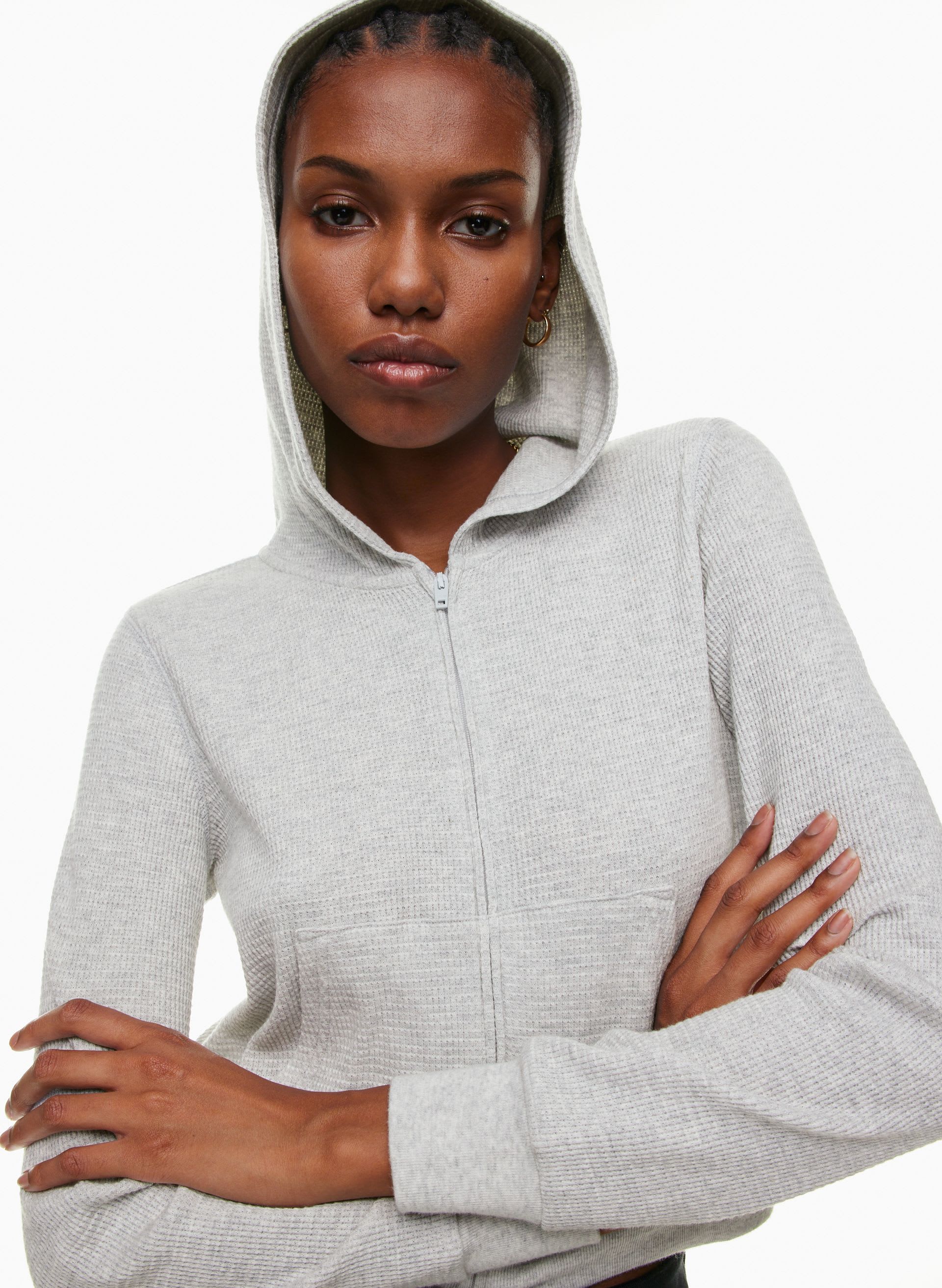 Waffle Zip Hoodie | Aritzia US