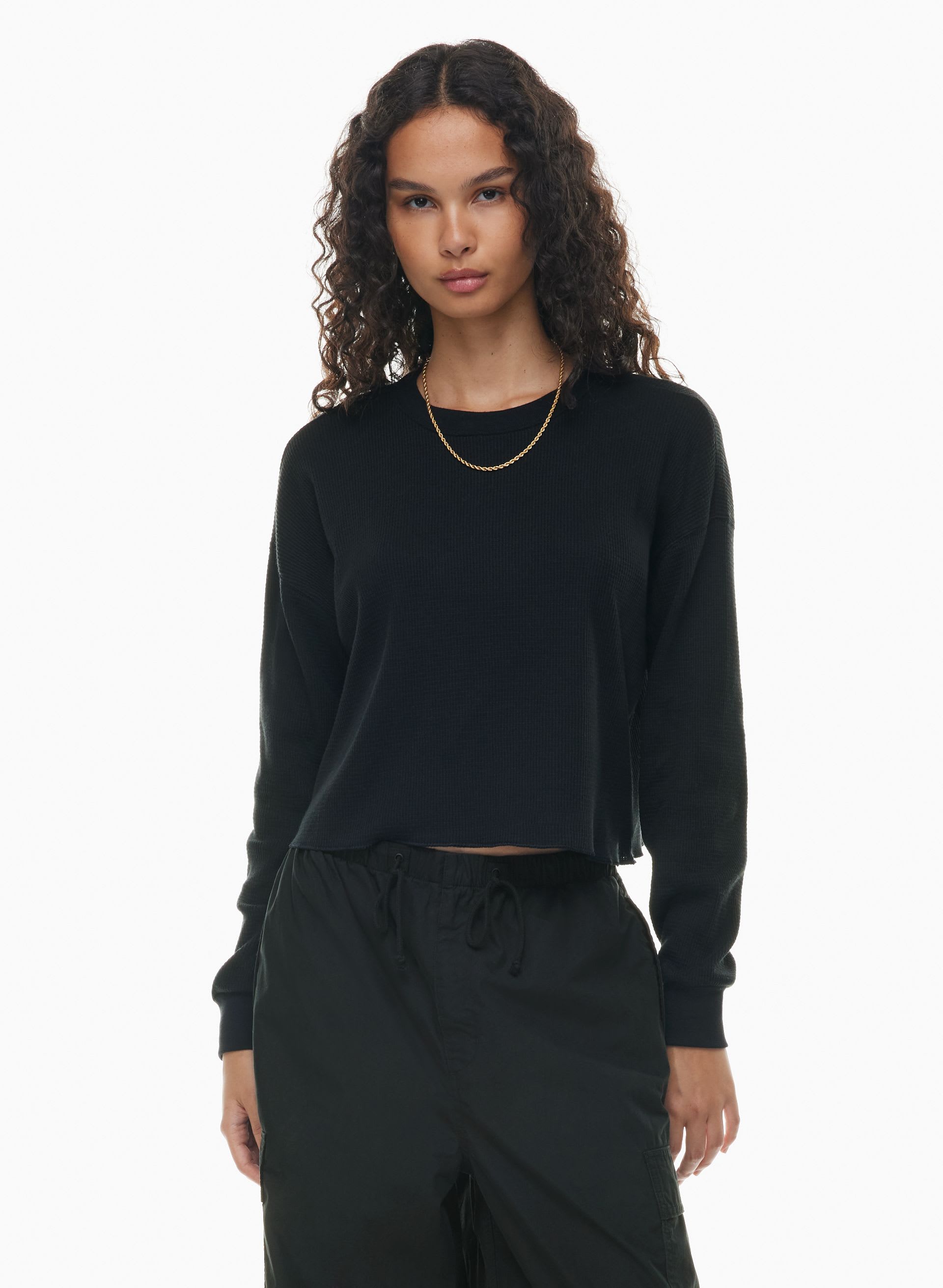 Waffle Crew Boxy Longsleeve | Aritzia US