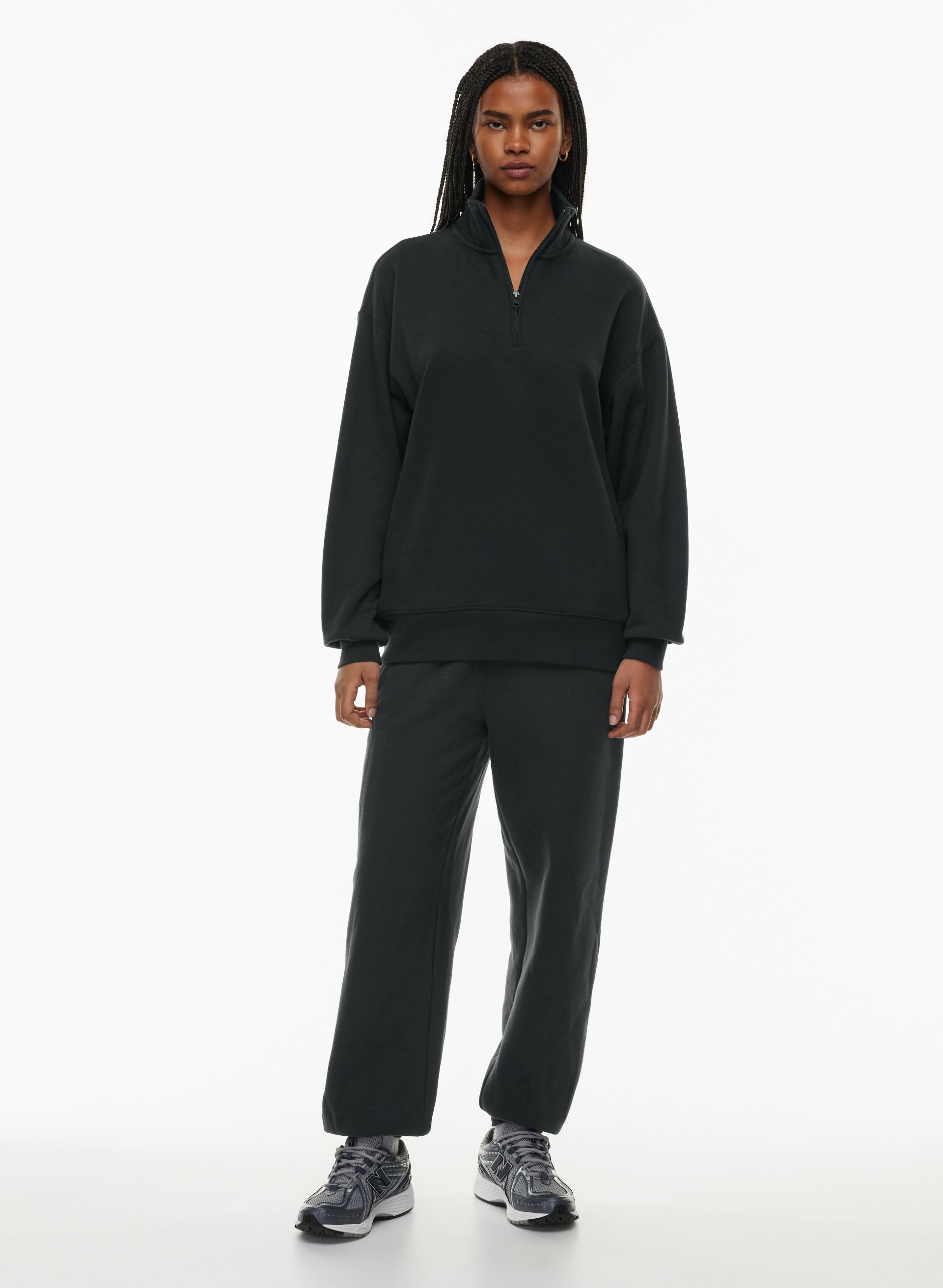 し~❤ Terry Fleece Boyfriend 1/4 Zip Sweatshirt | Aritzia CA