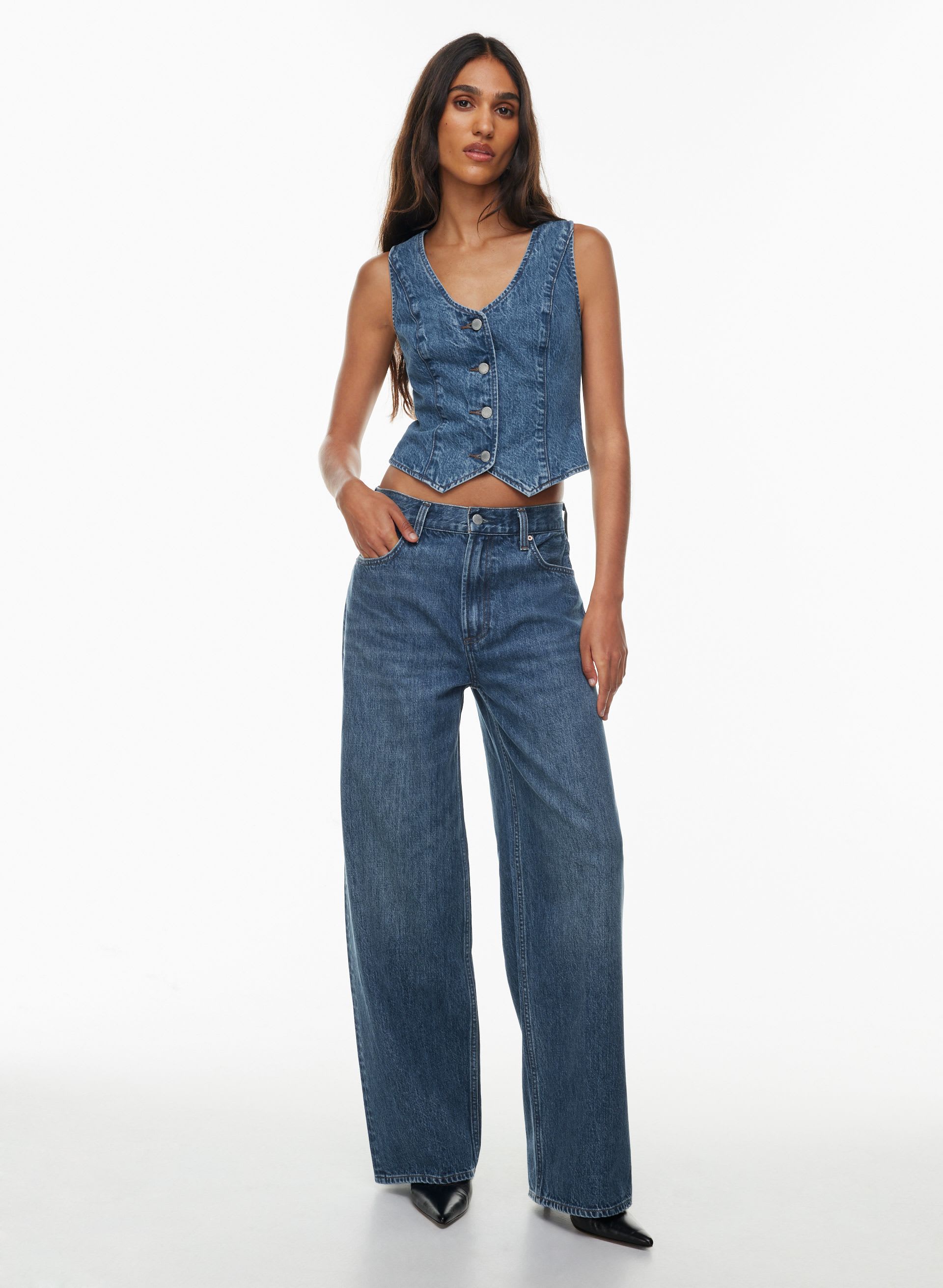Denim Forum The '90s Lo-Rise Baggy Wide Jean | Aritzia US