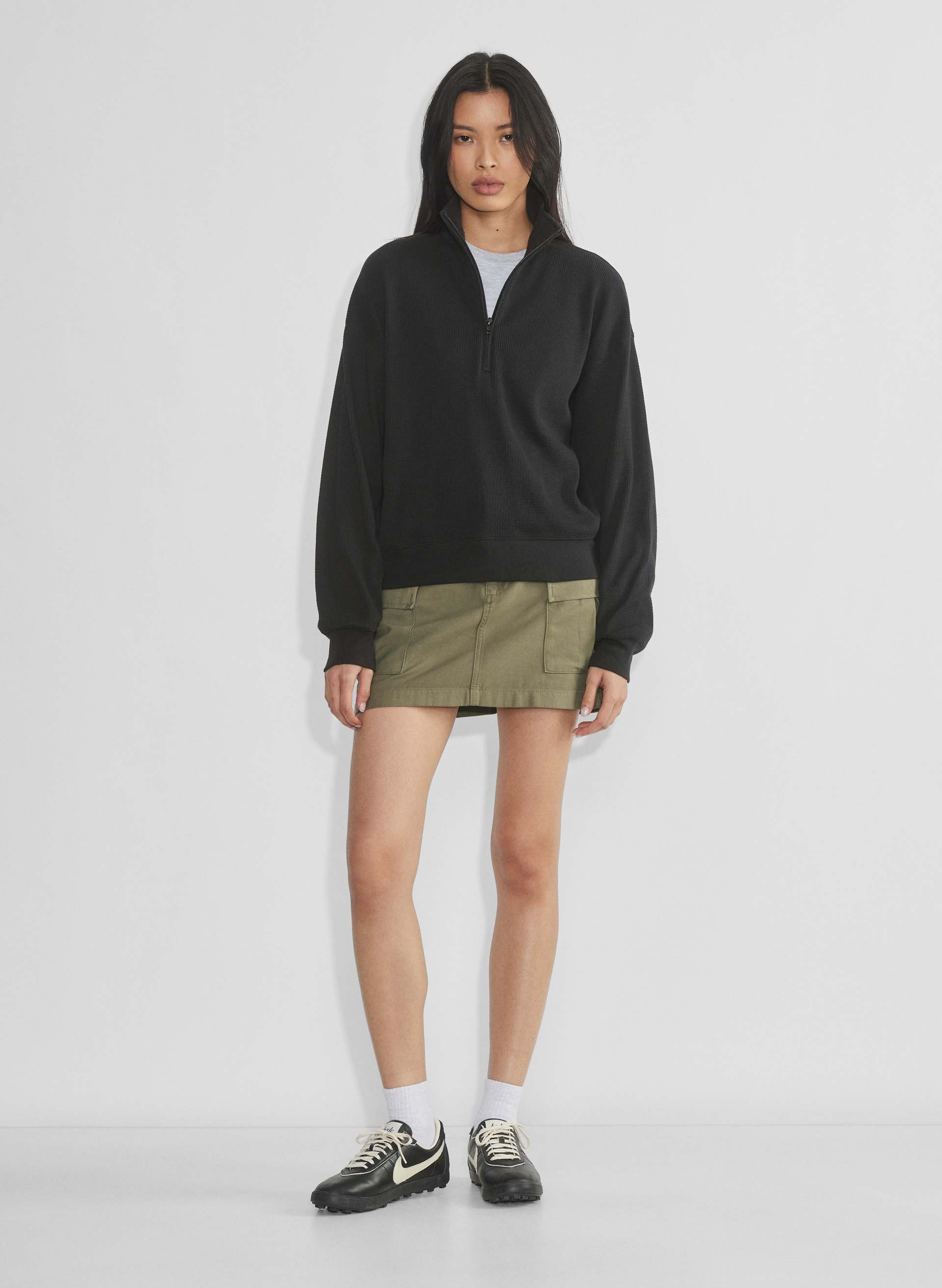 Waffle 1/4 Zip Sweater | Aritzia US