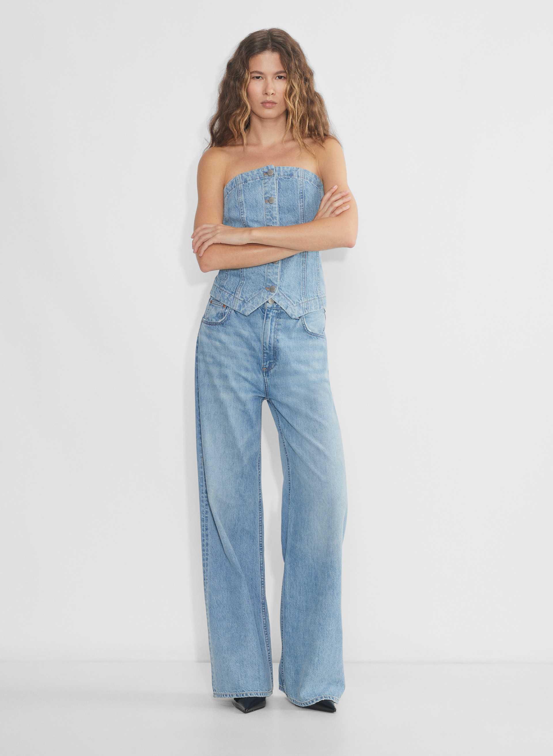 Denim Forum The '90s Coco Denim Top | Aritzia US