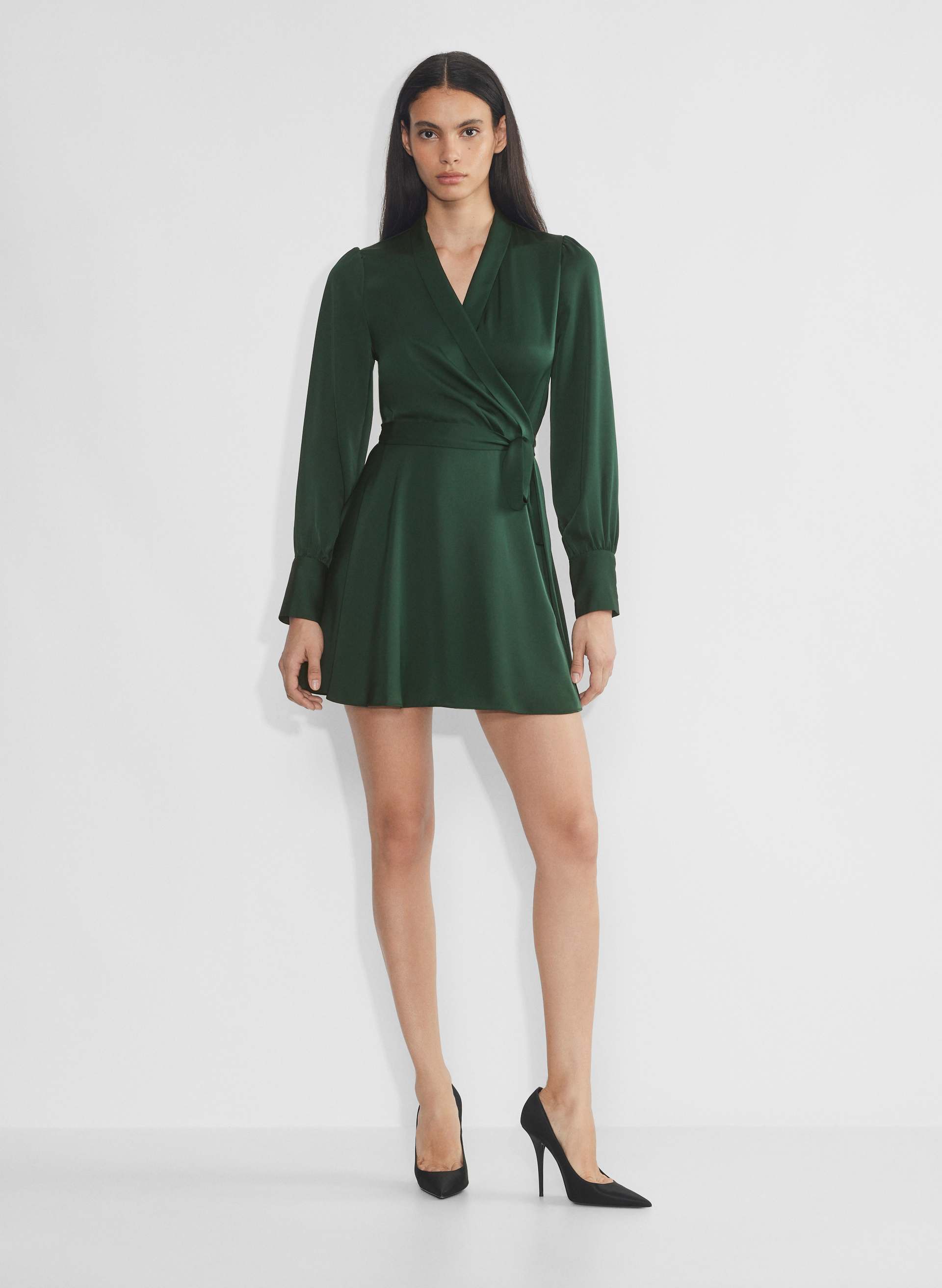aritzia green wrap dress Pavillion Dress