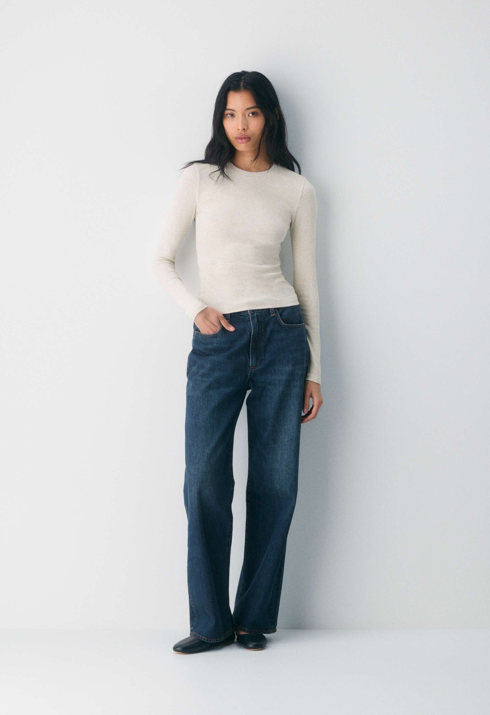 HomeStretch™ Rib Crew Longsleeve | Aritzia US