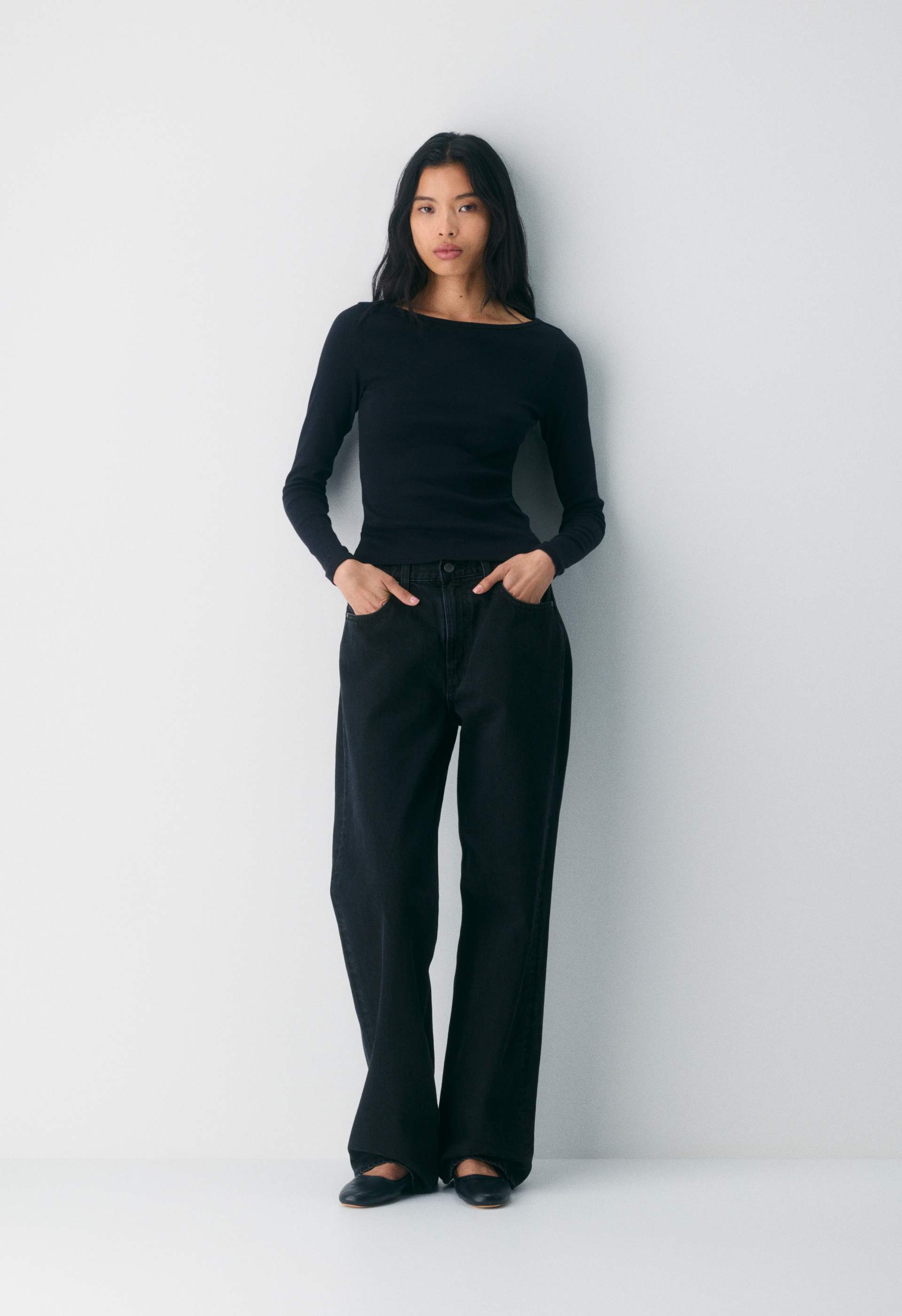HomeStretch™ Rib Boatneck Longsleeve