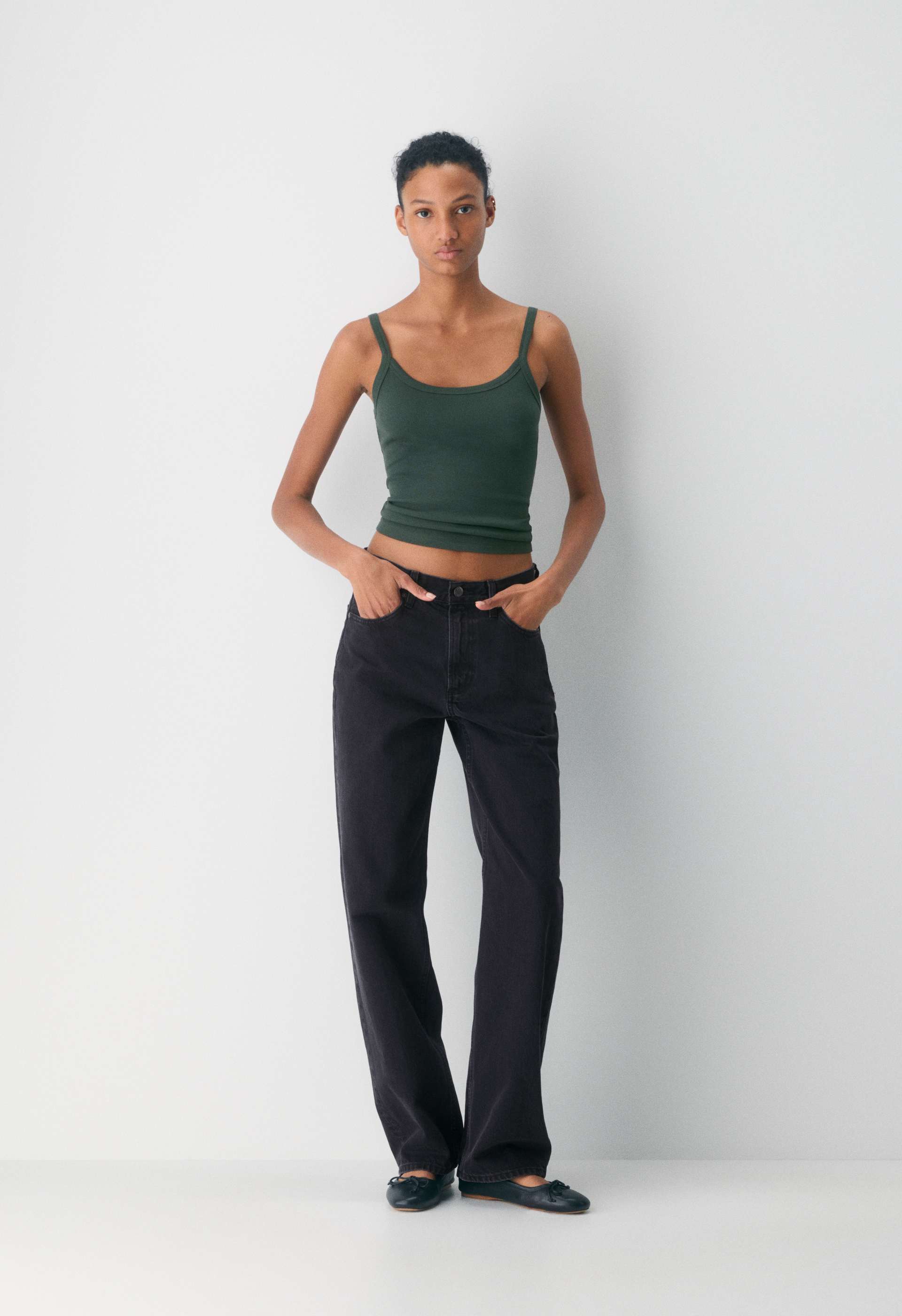 HomeStretch™ Rib Scoopneck Cami Tank