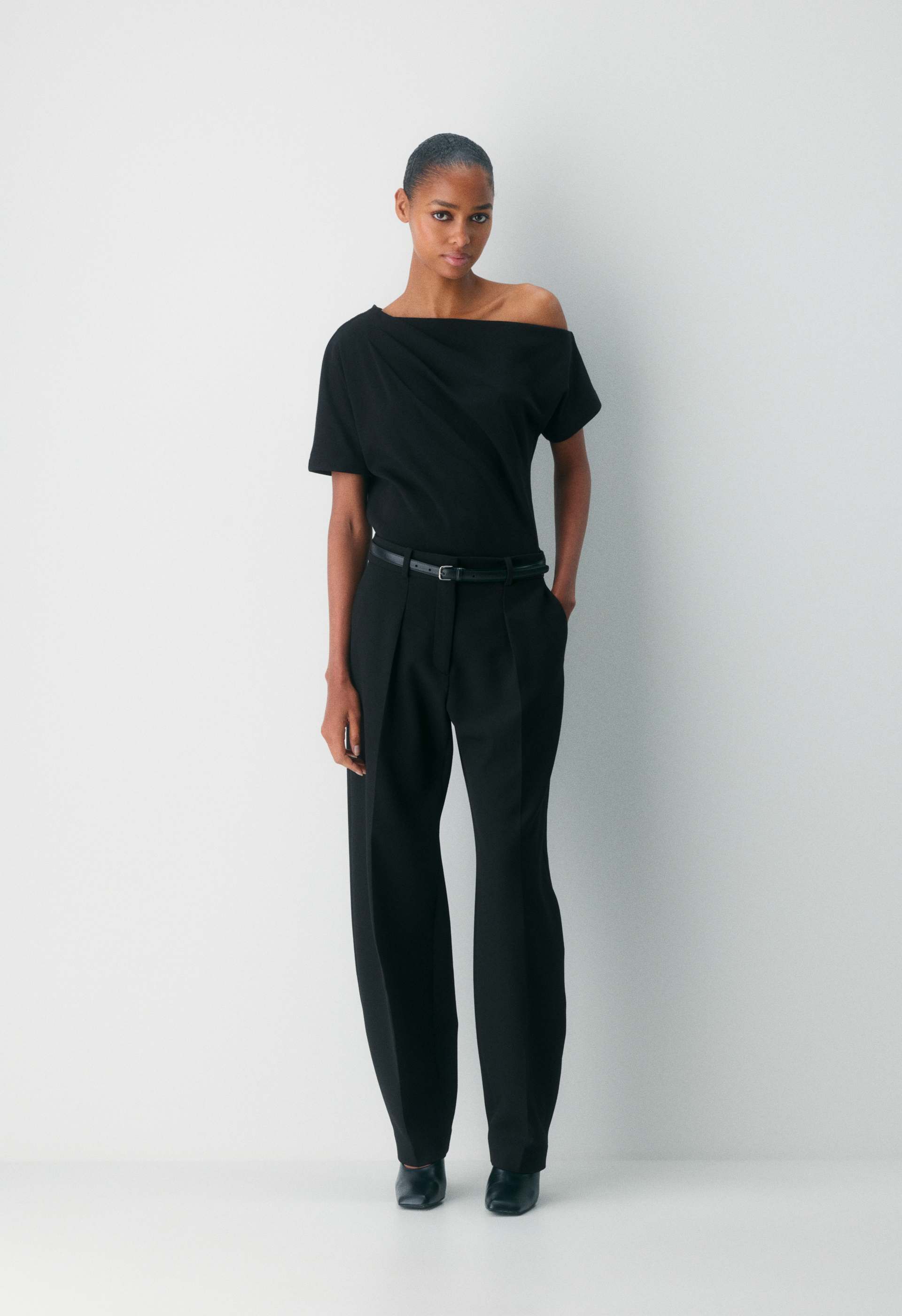 Interlock Cotton Script Top
