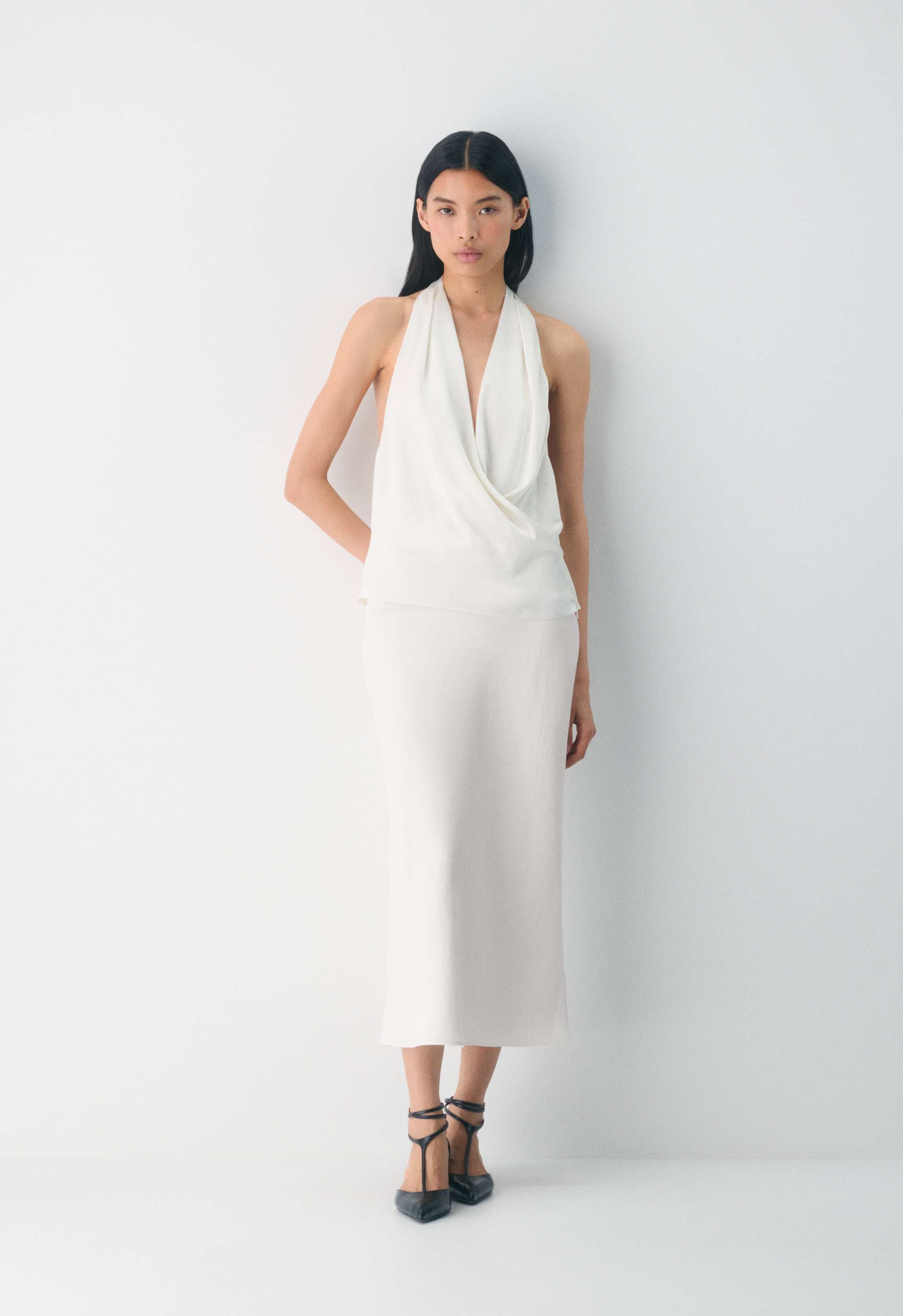 Martini Satin Halter Blouse