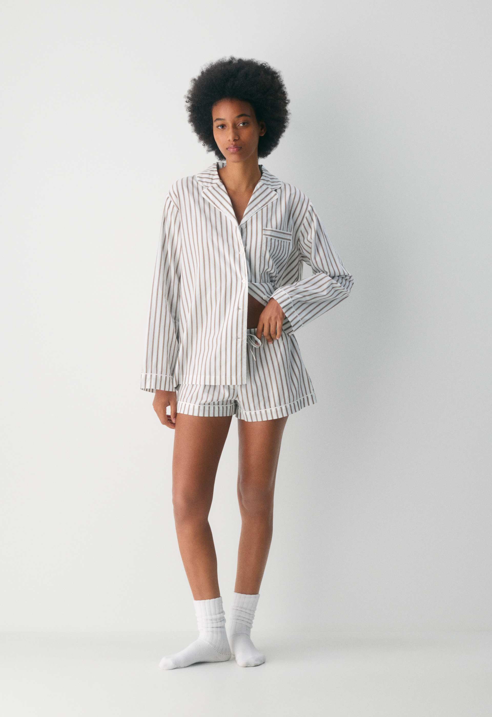 Laze Poplin Pajama Shirt