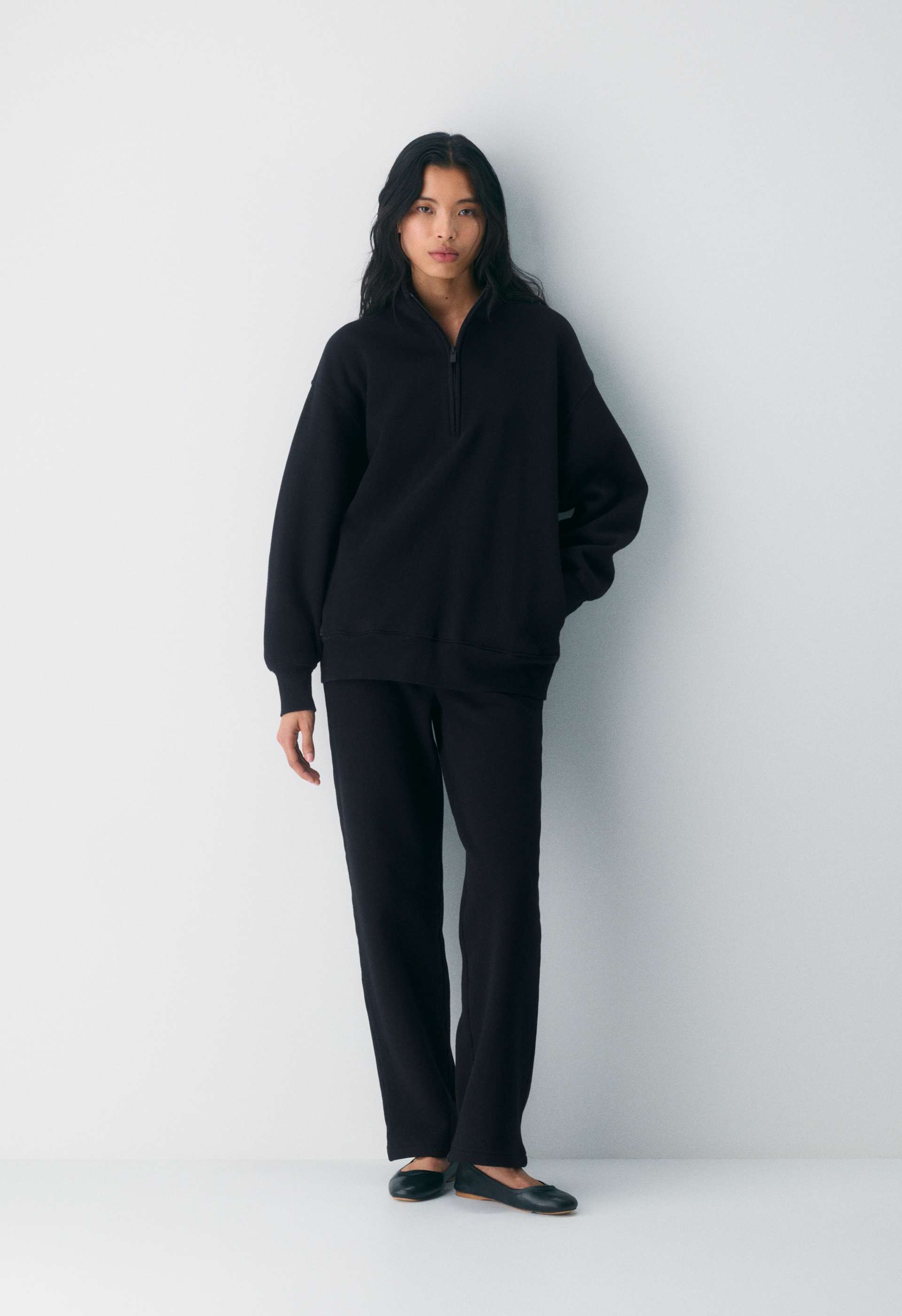 Cozy Sweatfleece Boyfriend 1/2 Zip Sweatshirt