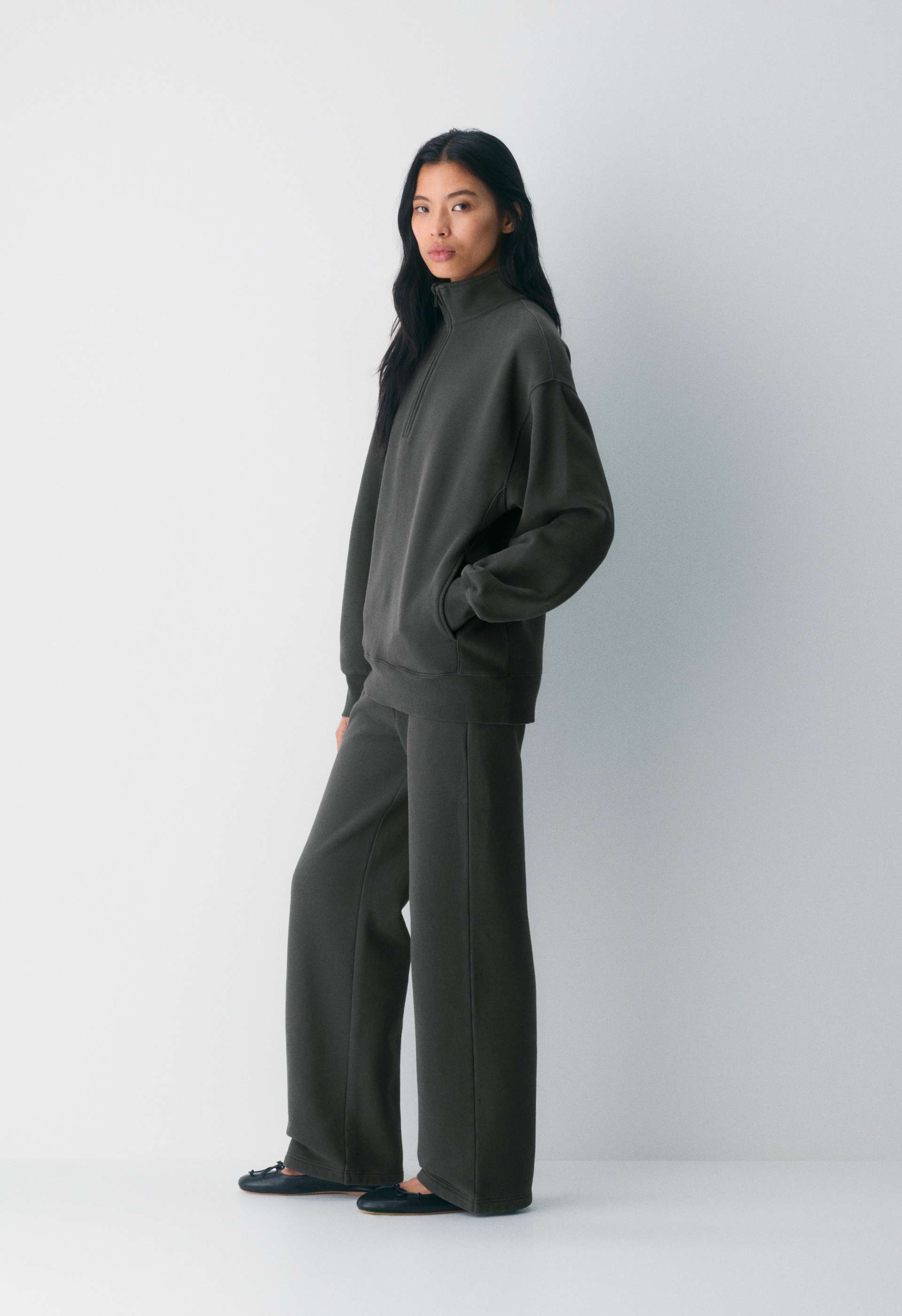 Cozy Sweatfleece Boyfriend 1/2 Zip Sweatshirt