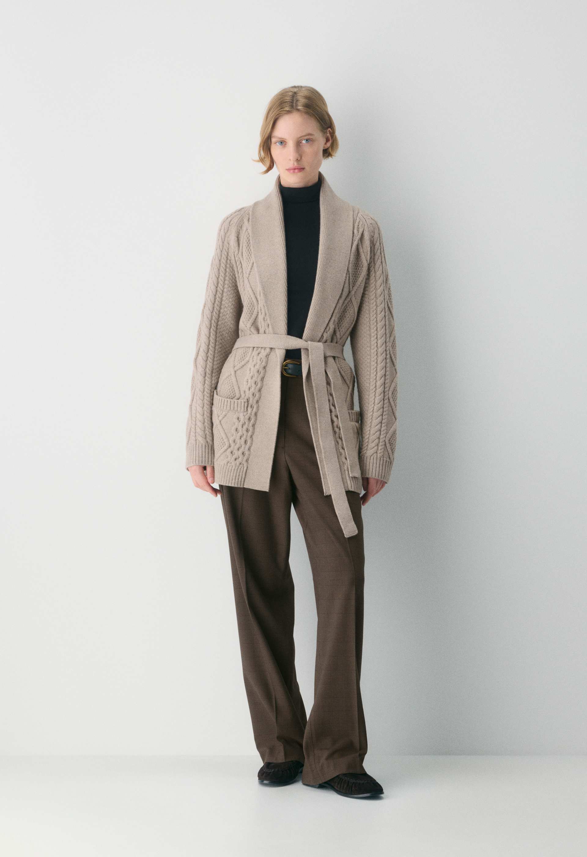 Heritage Knit Merino Wool Open-Front Cardigan | Aritzia CA