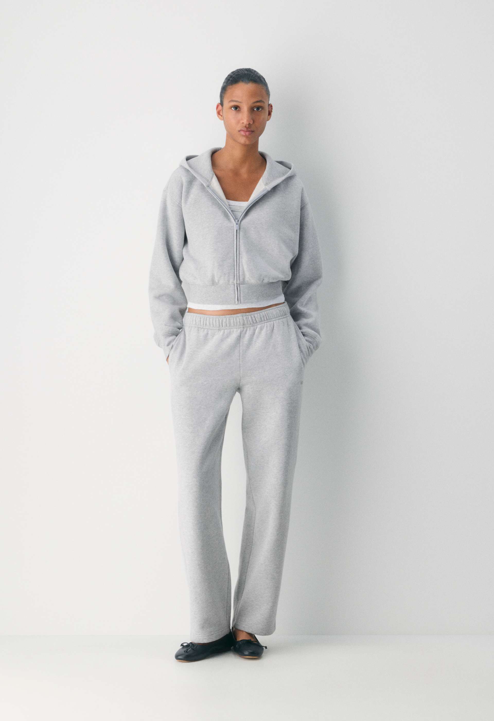 Cozy Sweatfleece Perfect Crop Zip Hoodie
