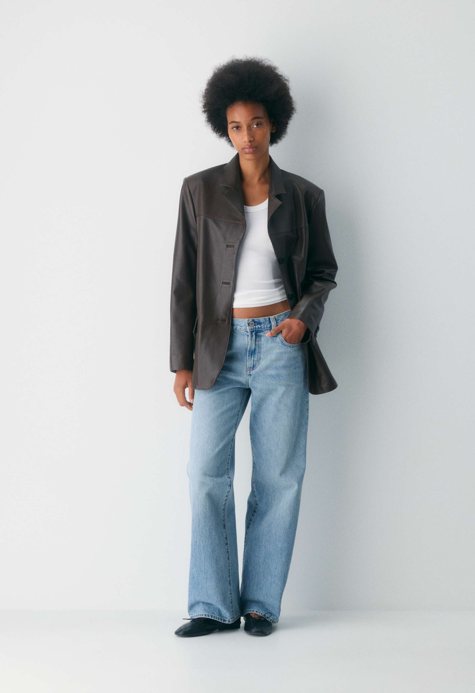 Denim Forum The Farrah Lo-Rise Wide Jean