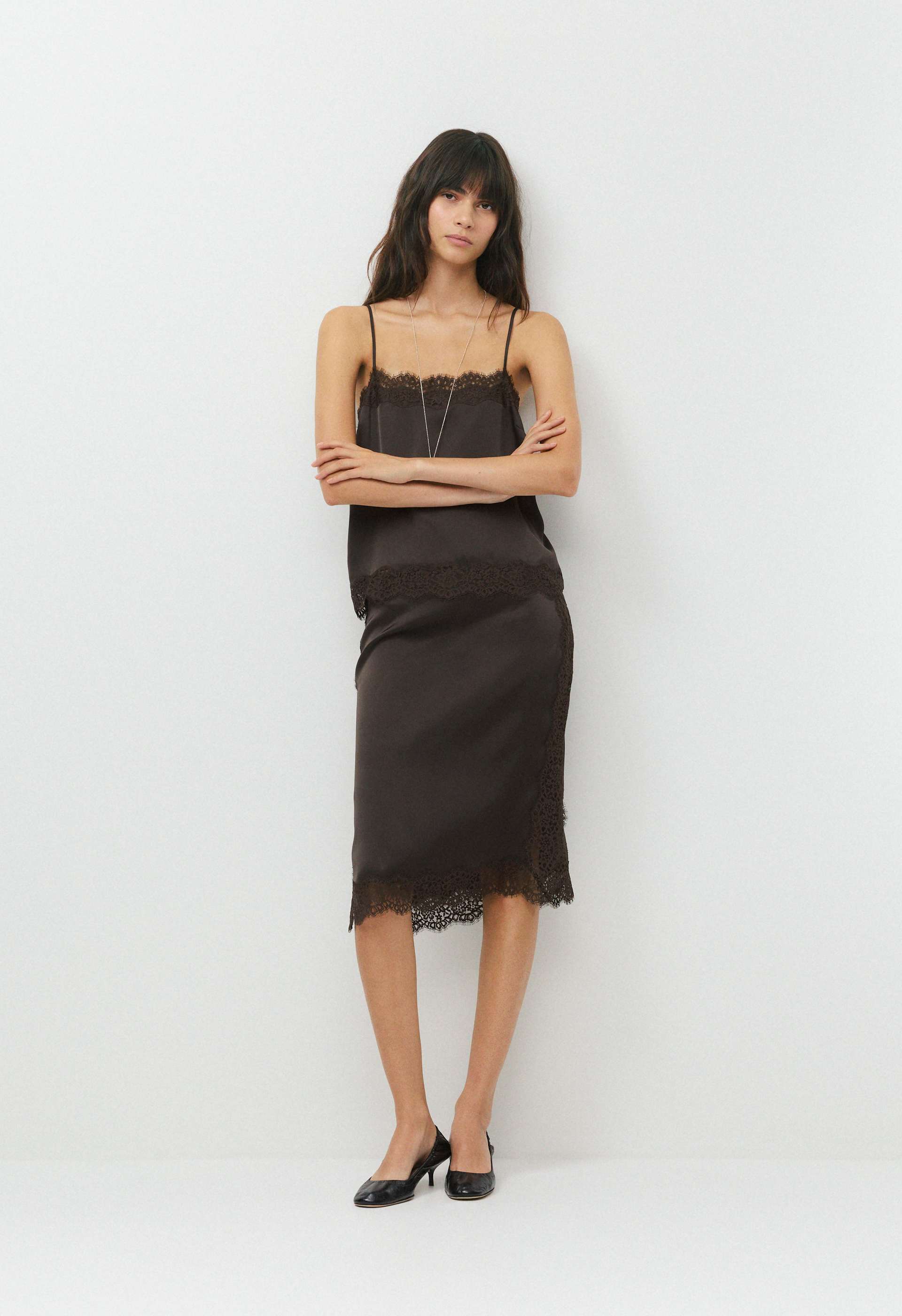 Serif Satin Waist Camisole
