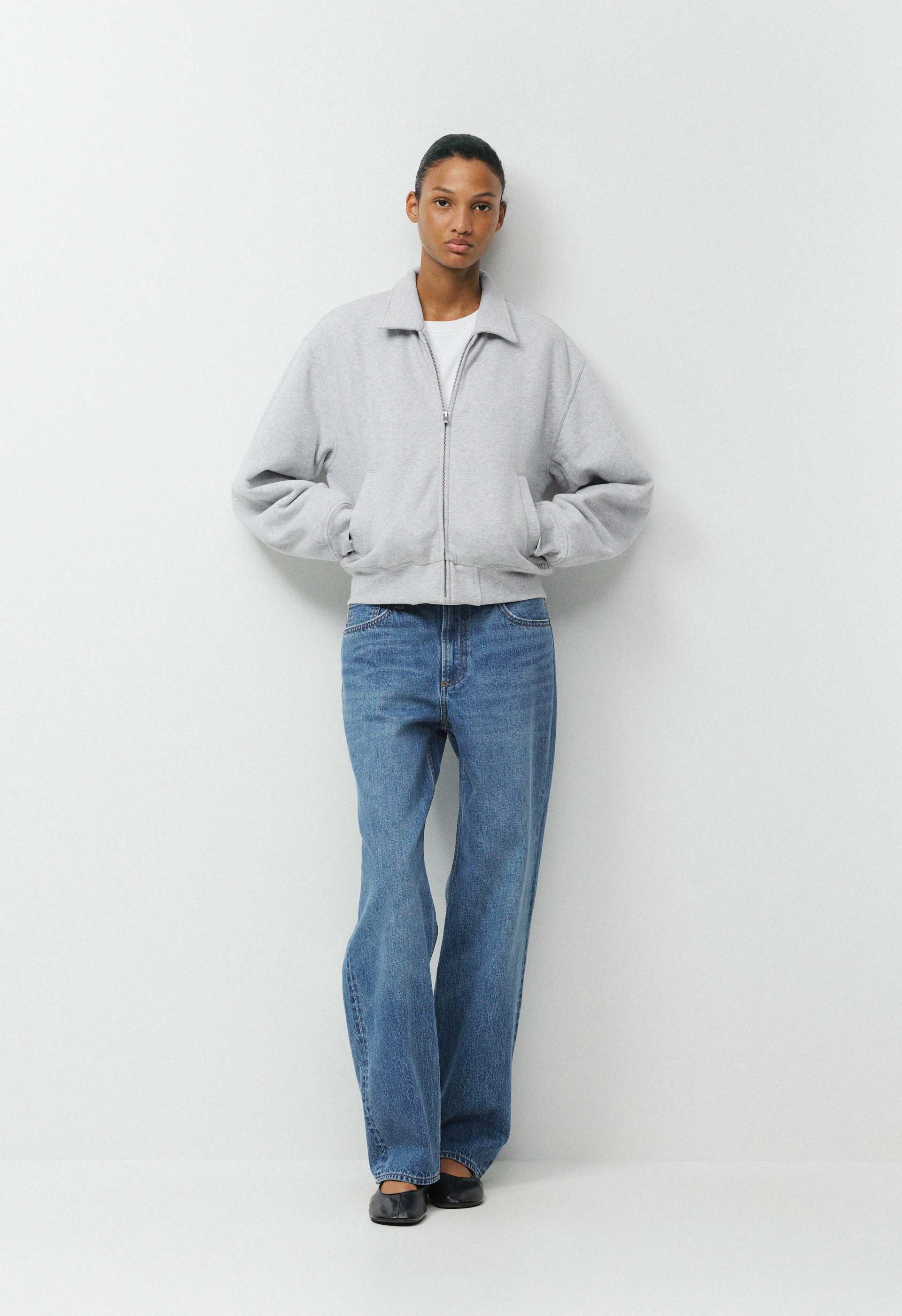 Cozy Sweatfleece Boyfriend Blouson Jacket
