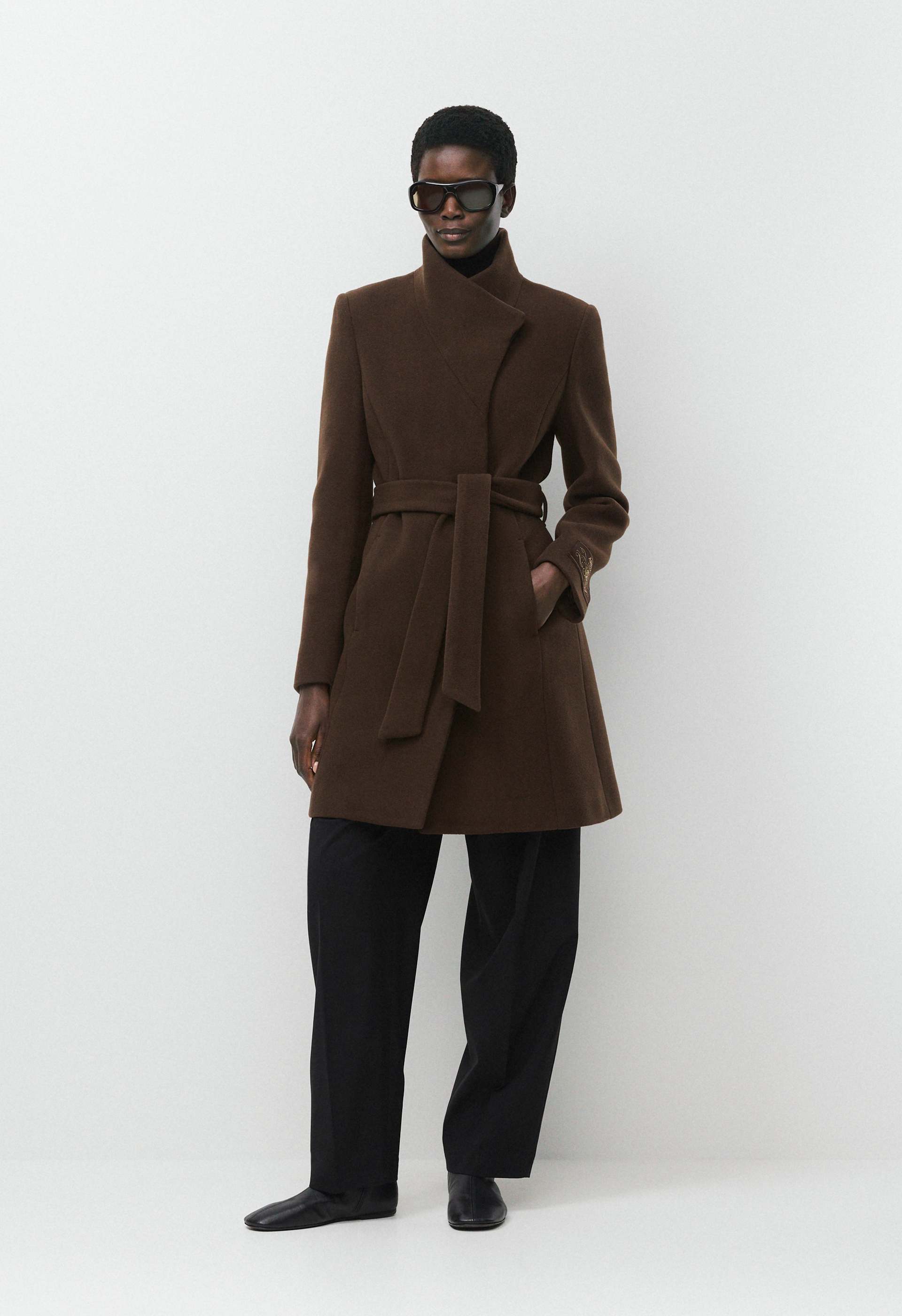 【完売品】KARRY long boa coat brown The Connor Coat - Soft Wool Cashmere | Aritzia US