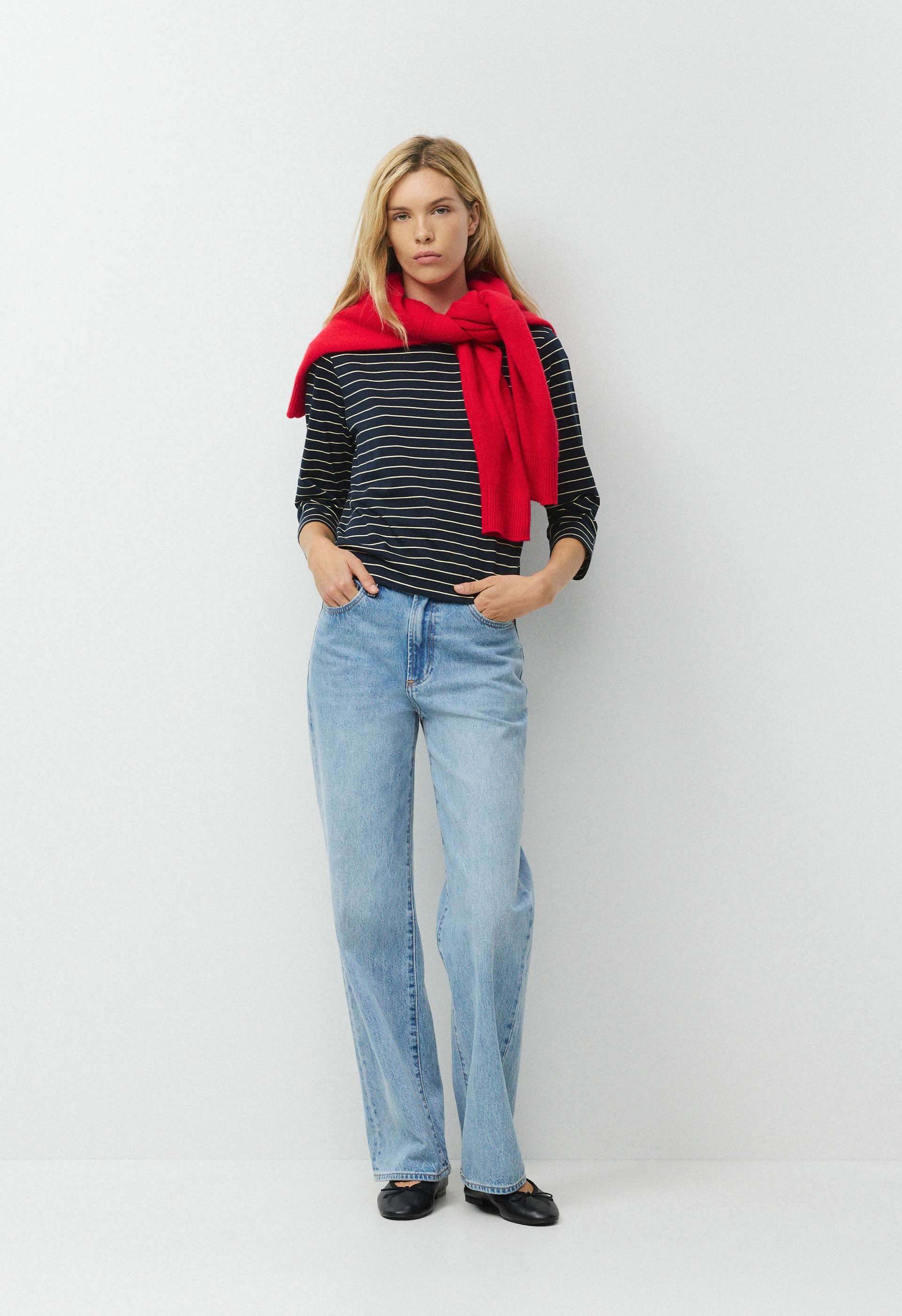 Denim Forum The Farrah Hi-Rise Wide Jean