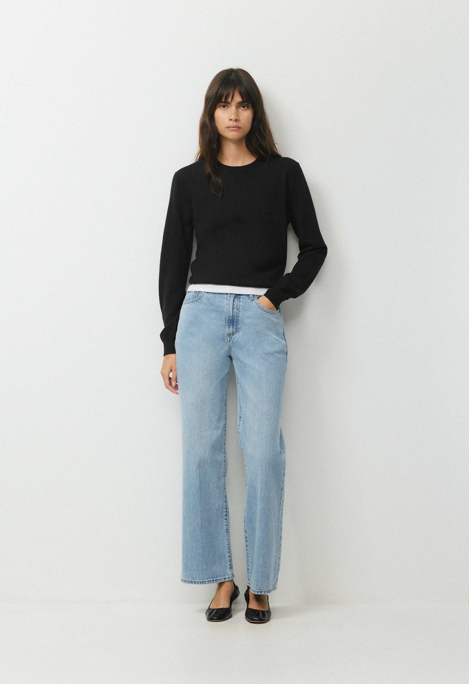 Denim Forum The Farrah Hi-Rise Wide Jean