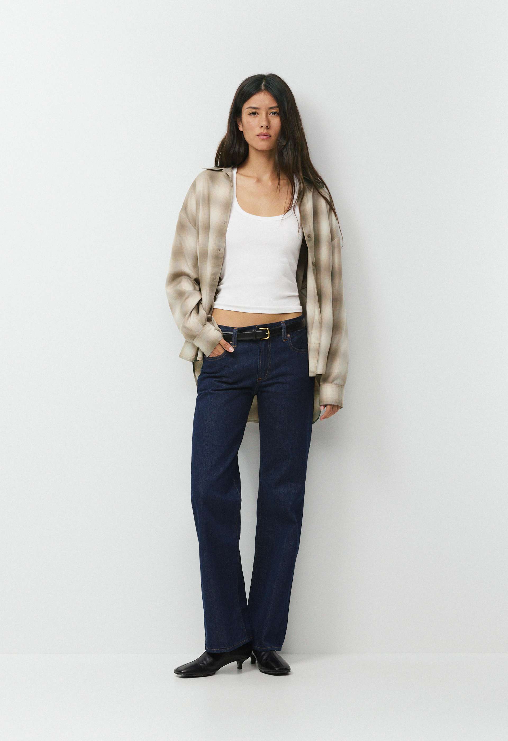 Denim Forum The Farrah Lo-Rise Wide Jean