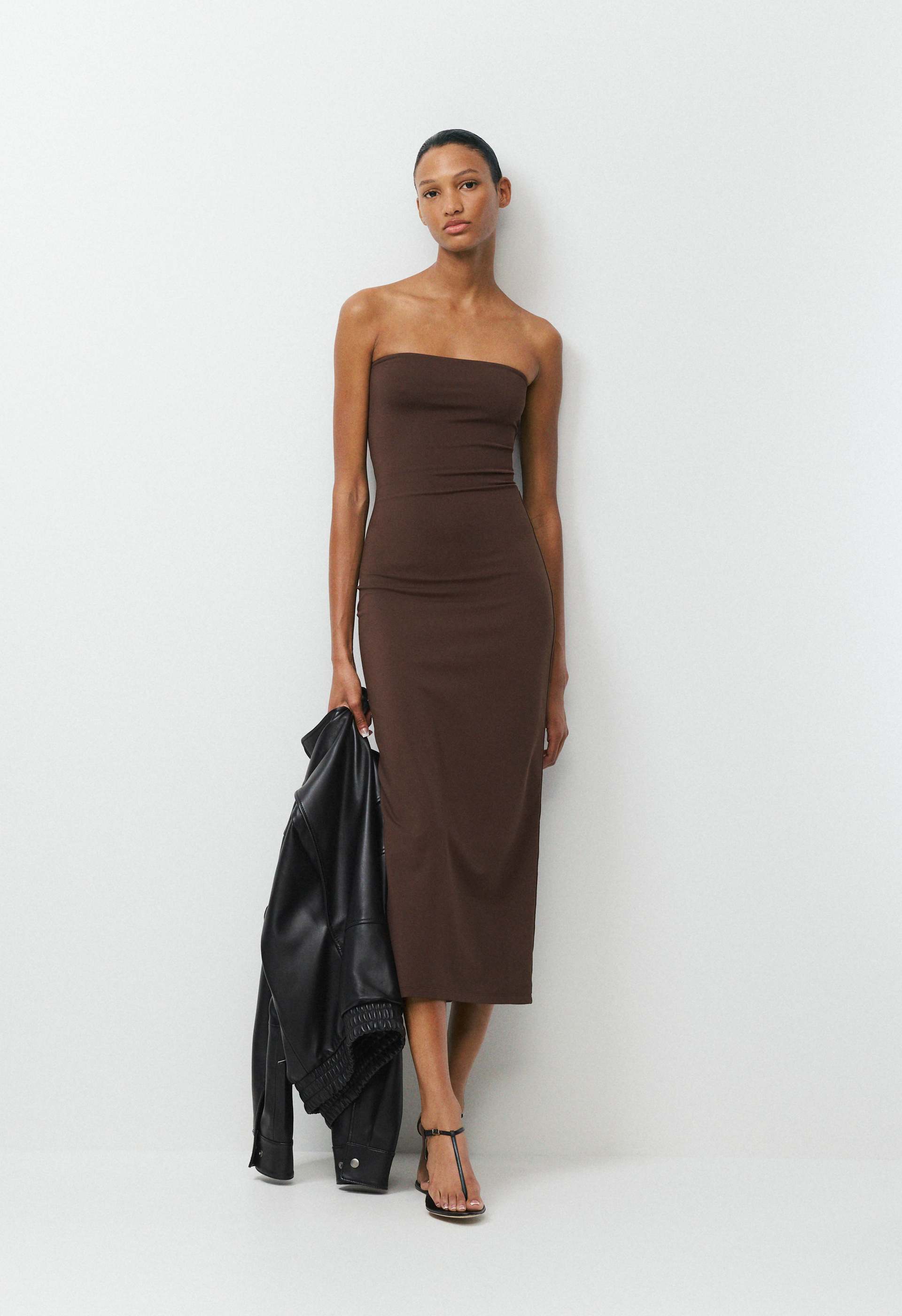 brown tube top dress Taylor Maxi Dress, in Dune Luxe Satin | Show Me Your Mumu twist panel design Becca Brown Corduroy Strapless Dress