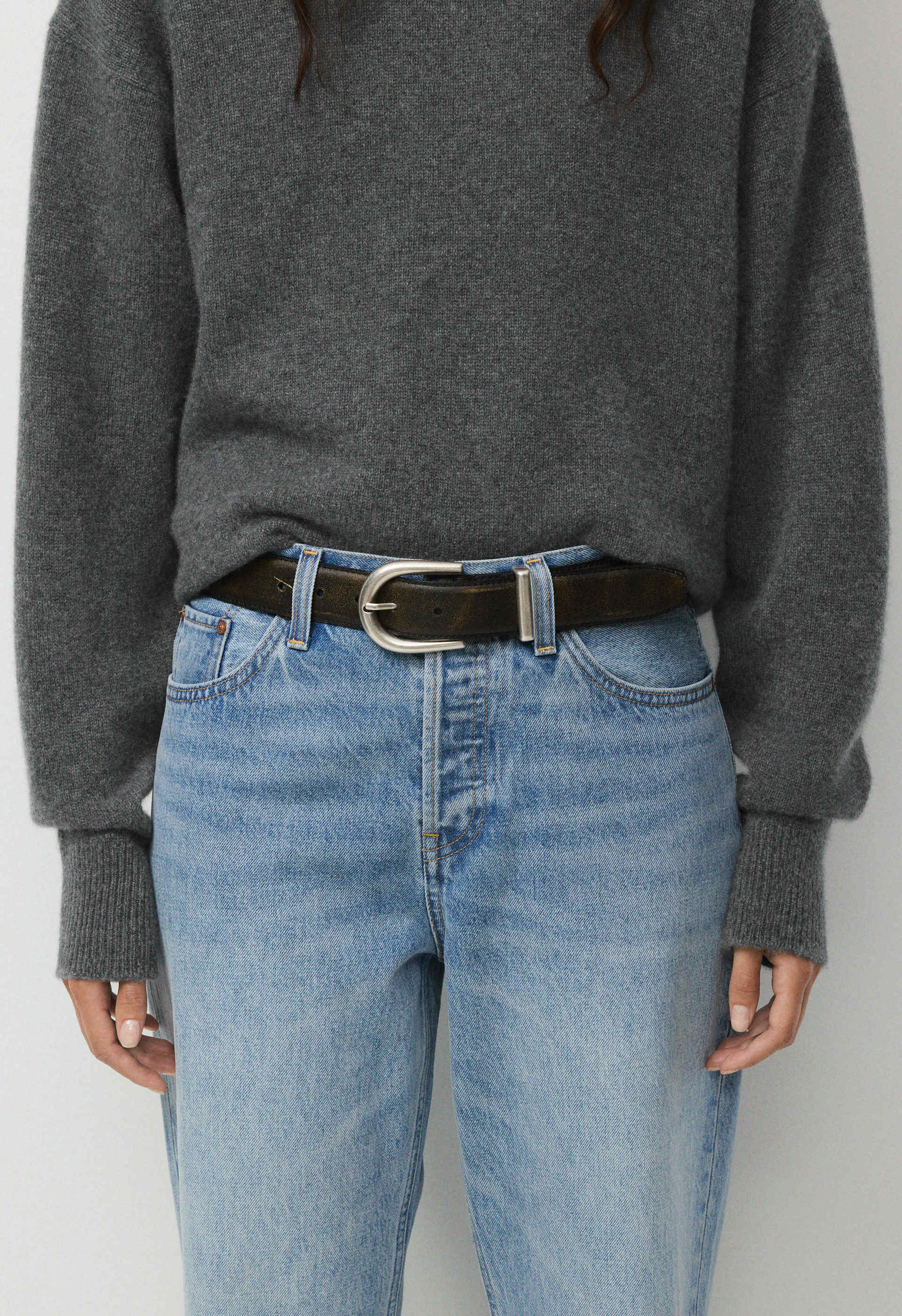 ACCENT SOLID BRASS WIDE BELT