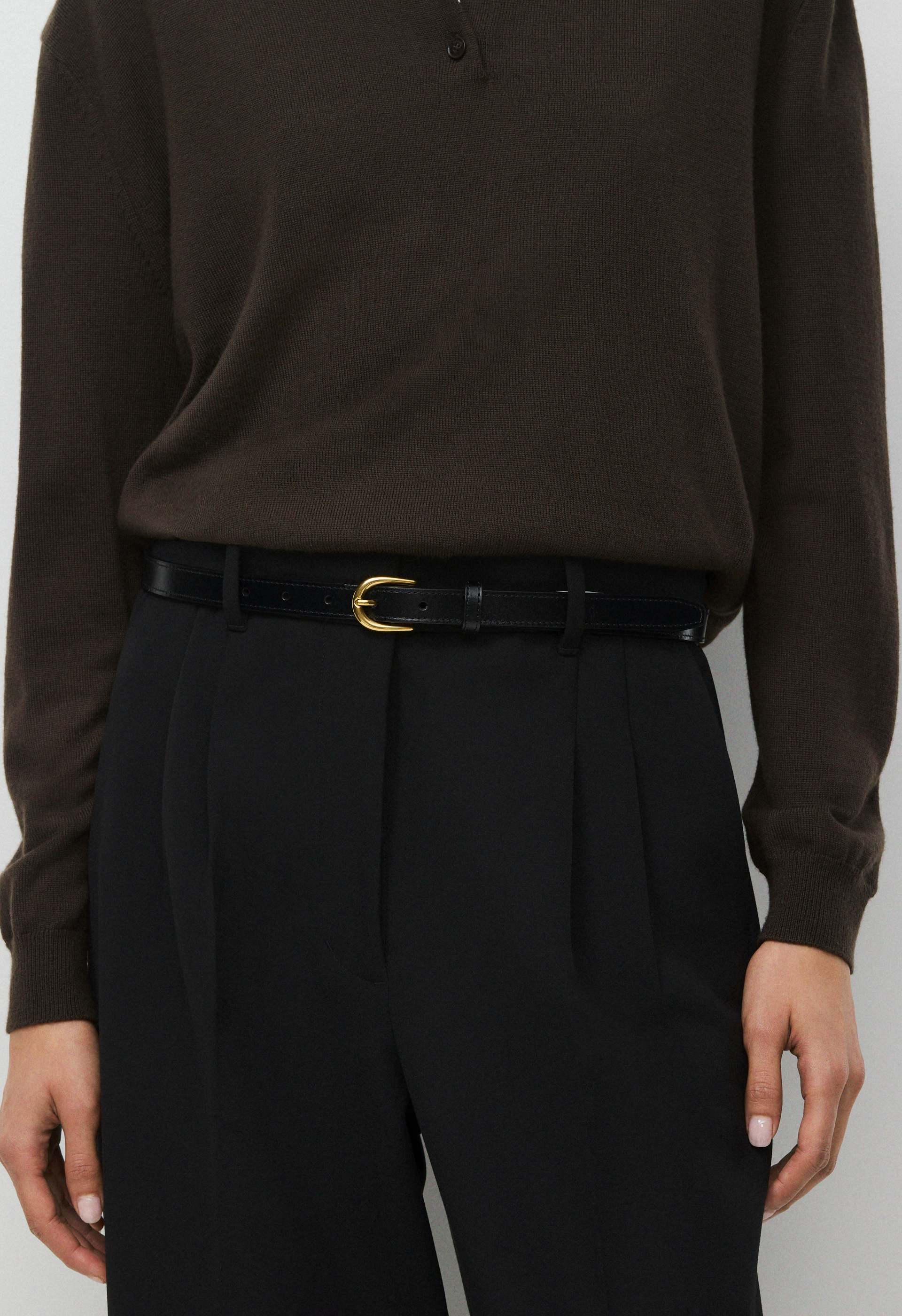 ACCENT SOLID BRASS SLIM BELT