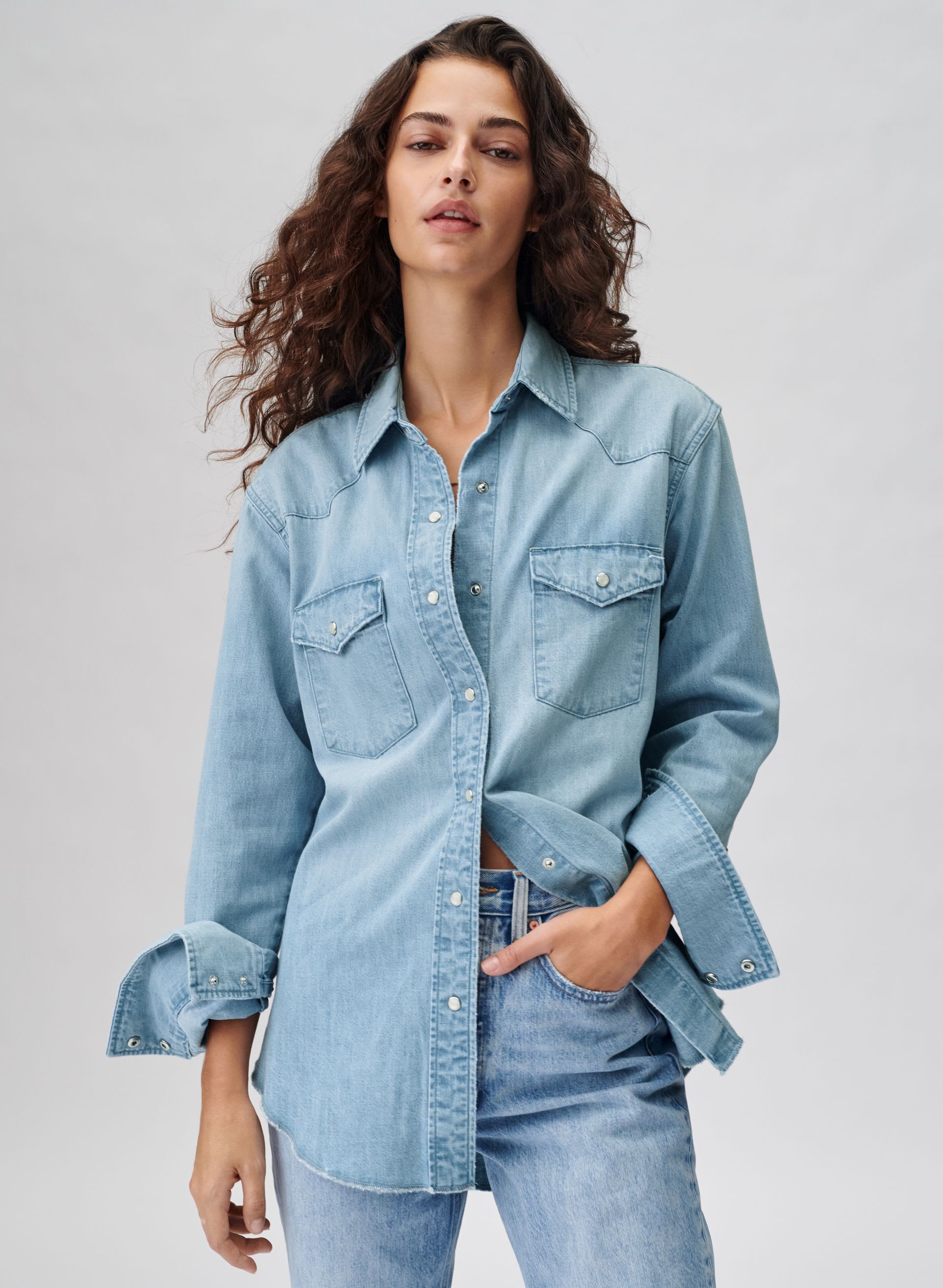 Denim Forum The Nina Oversized Western Shirt | Aritzia INTL