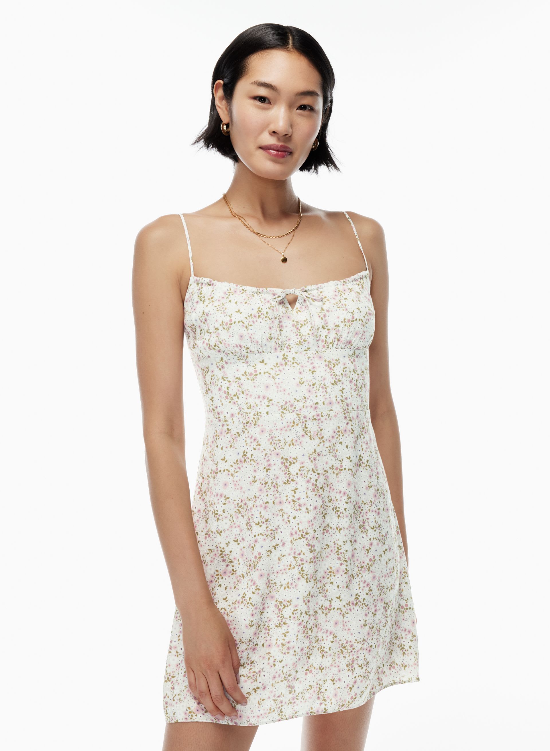 fringe halter mini dress AKIRA Romy Fringe Mesh Mini Dress | Pink