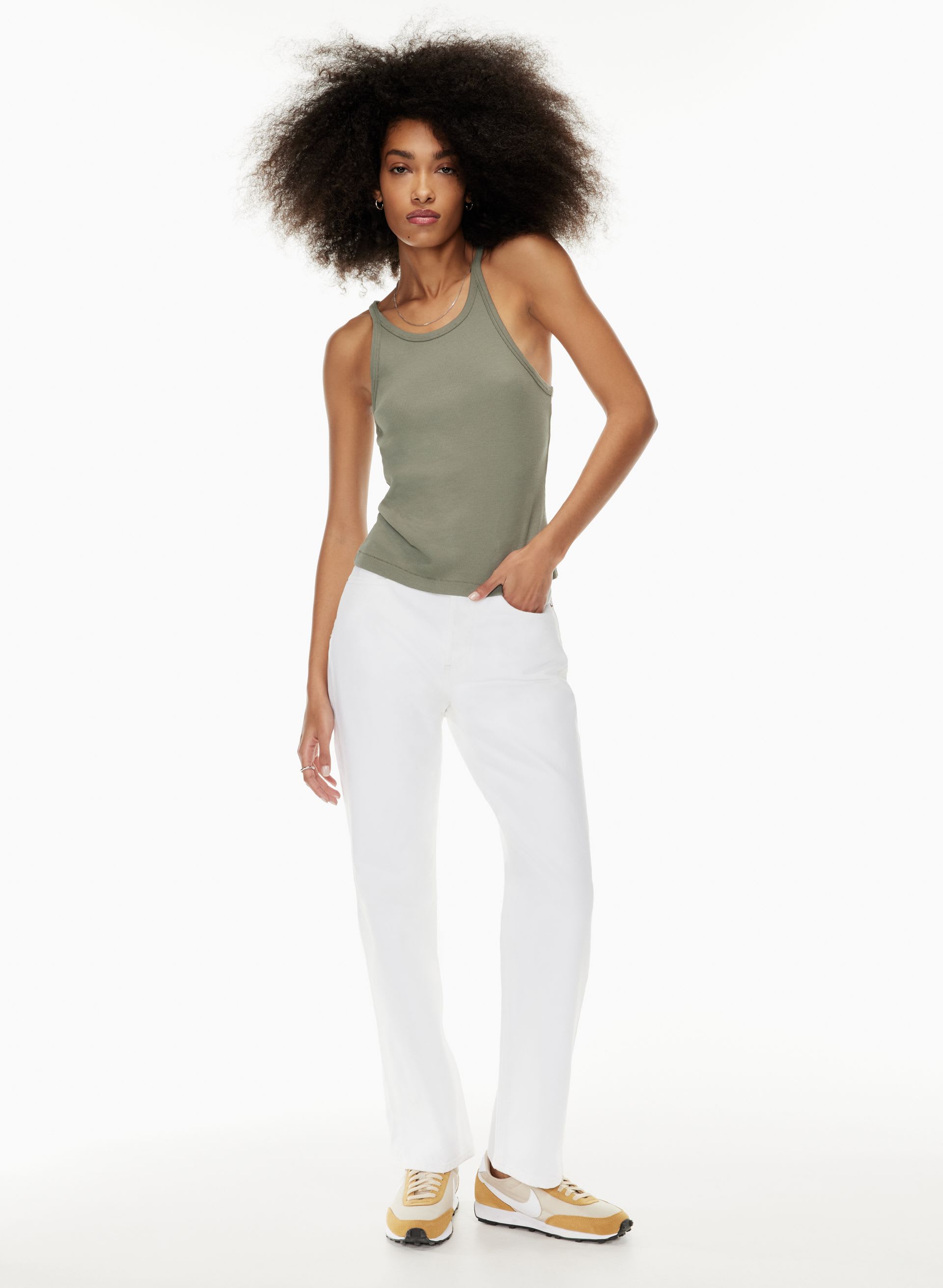 Denim Forum The Jane Ribbed Tank | Aritzia US
