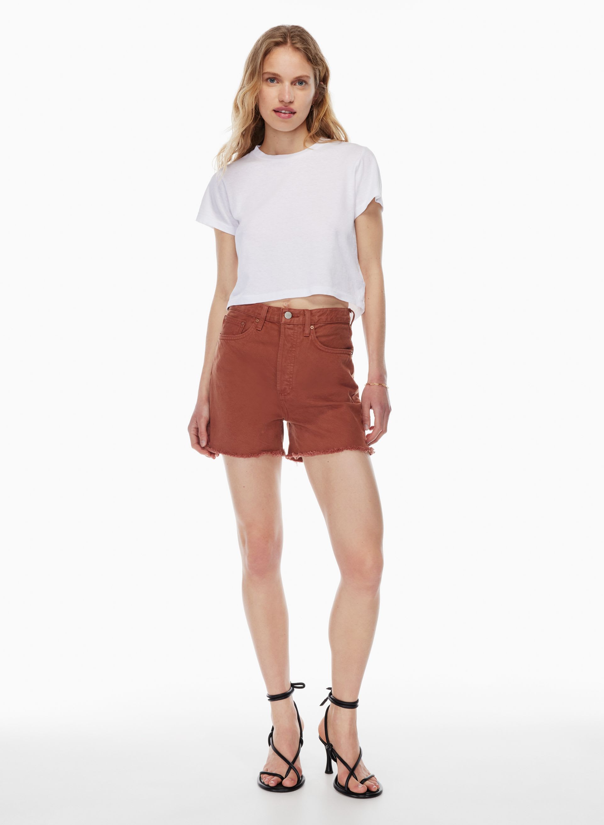 Denim Forum The Yoko Mid Thigh Short | Aritzia US