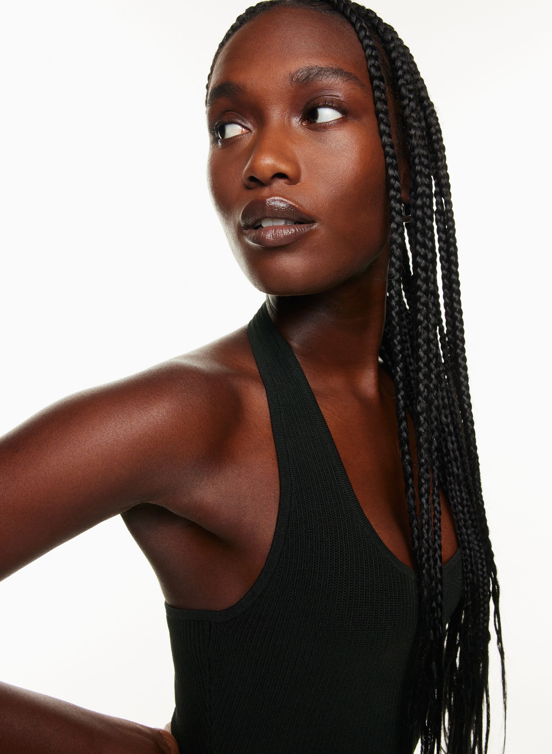 Sculpt Knit Backless Halter Top | Aritzia US