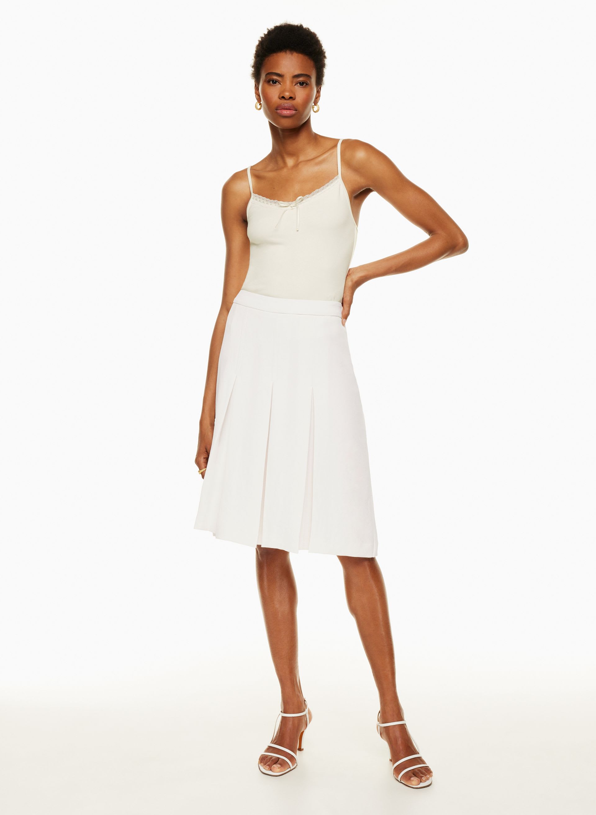 Mini jupe Aritzia Blanc taille 2 US en Synthétique - 45010014