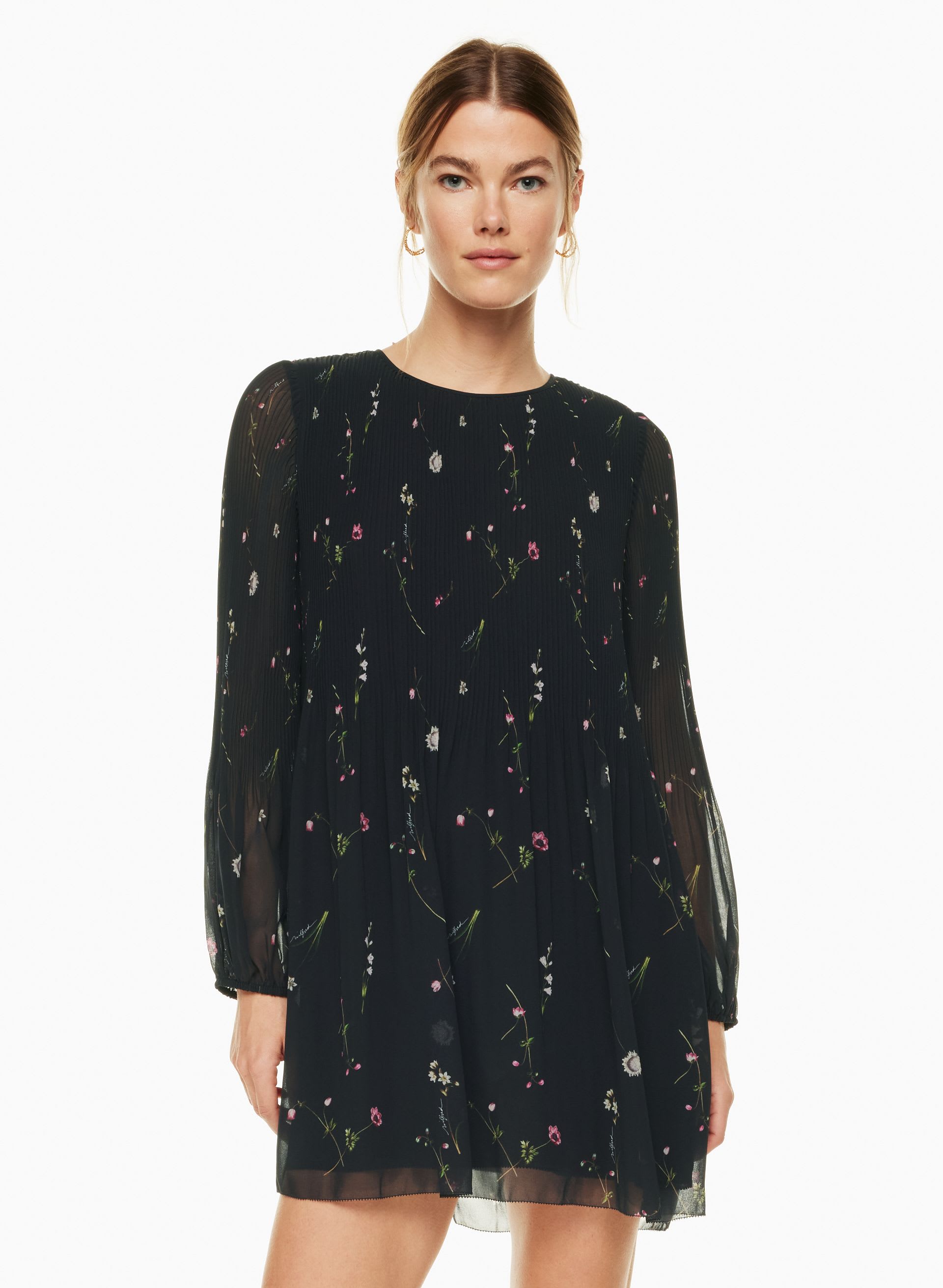 floral mini dress with sleeves Sassy Shortcake Ruffles and Roses Dress