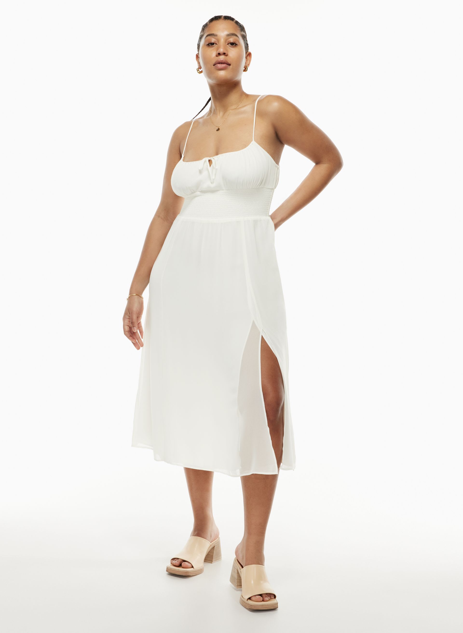 let me be sleeveless sheer tiered midi dress Veda Tiered Layer Midi Dress Floral Blush