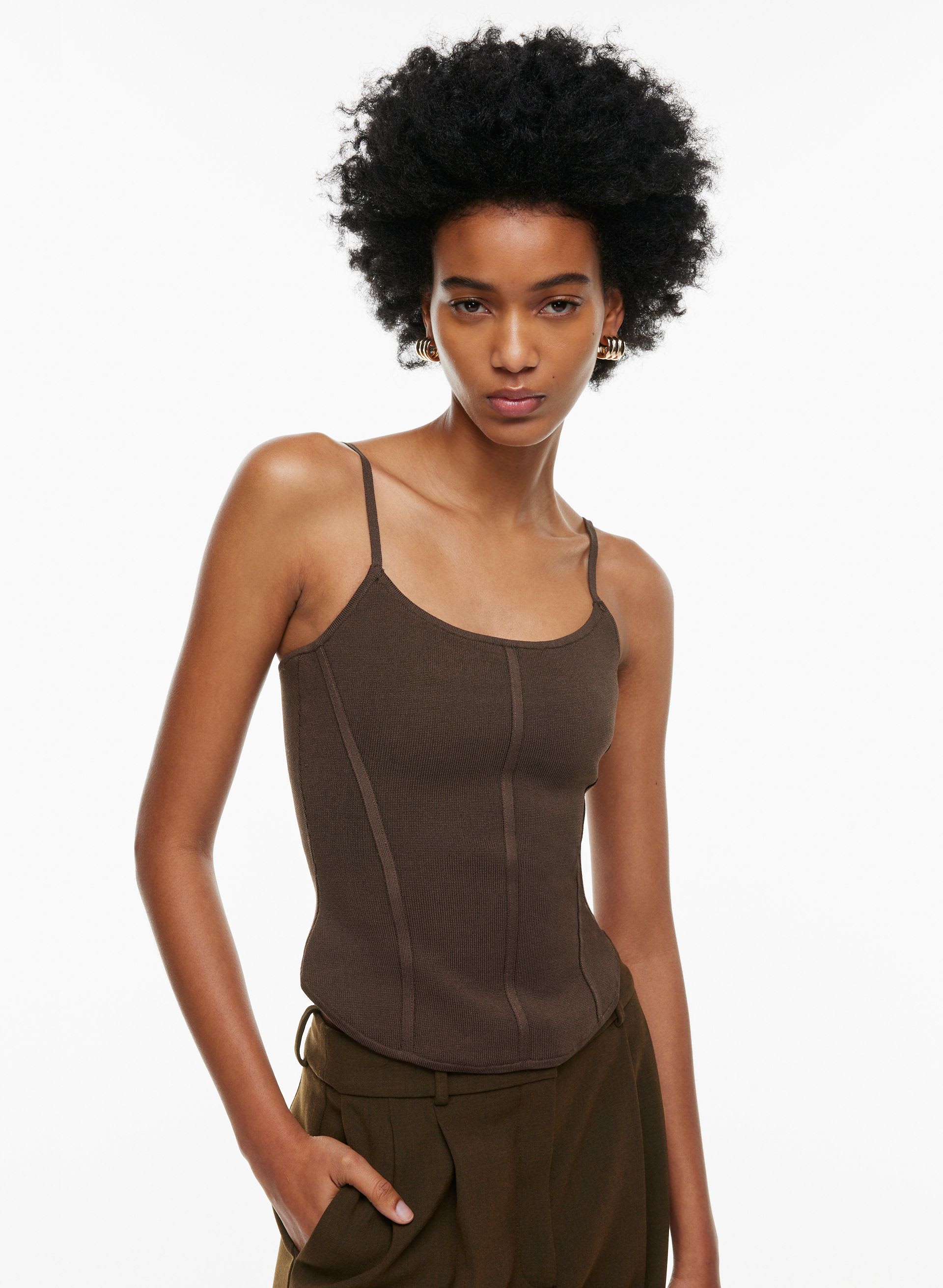 Sculpt Knit Bustier Camisole | Aritzia US