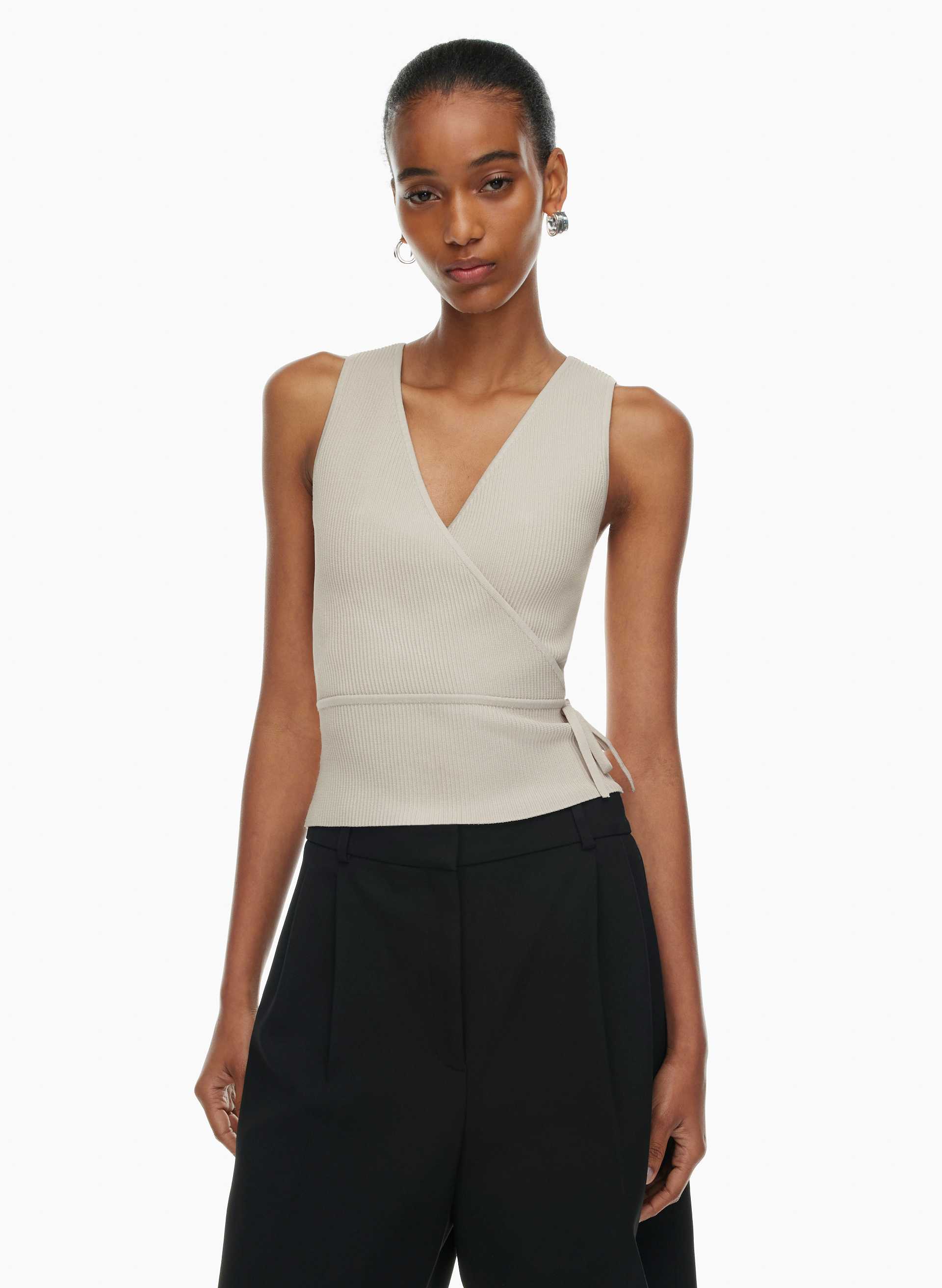 Sculpt Knit Wrap Top | Aritzia US