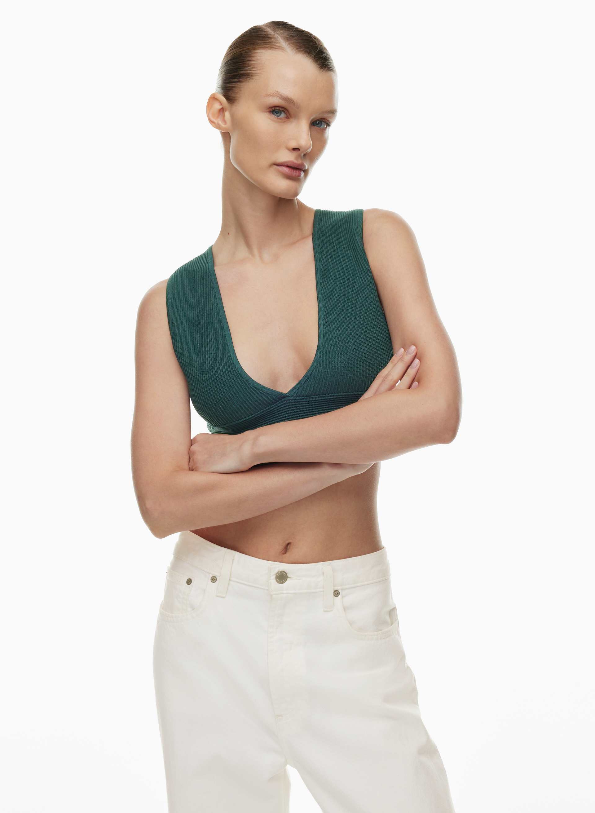 Sculpt Knit Deep V Tank