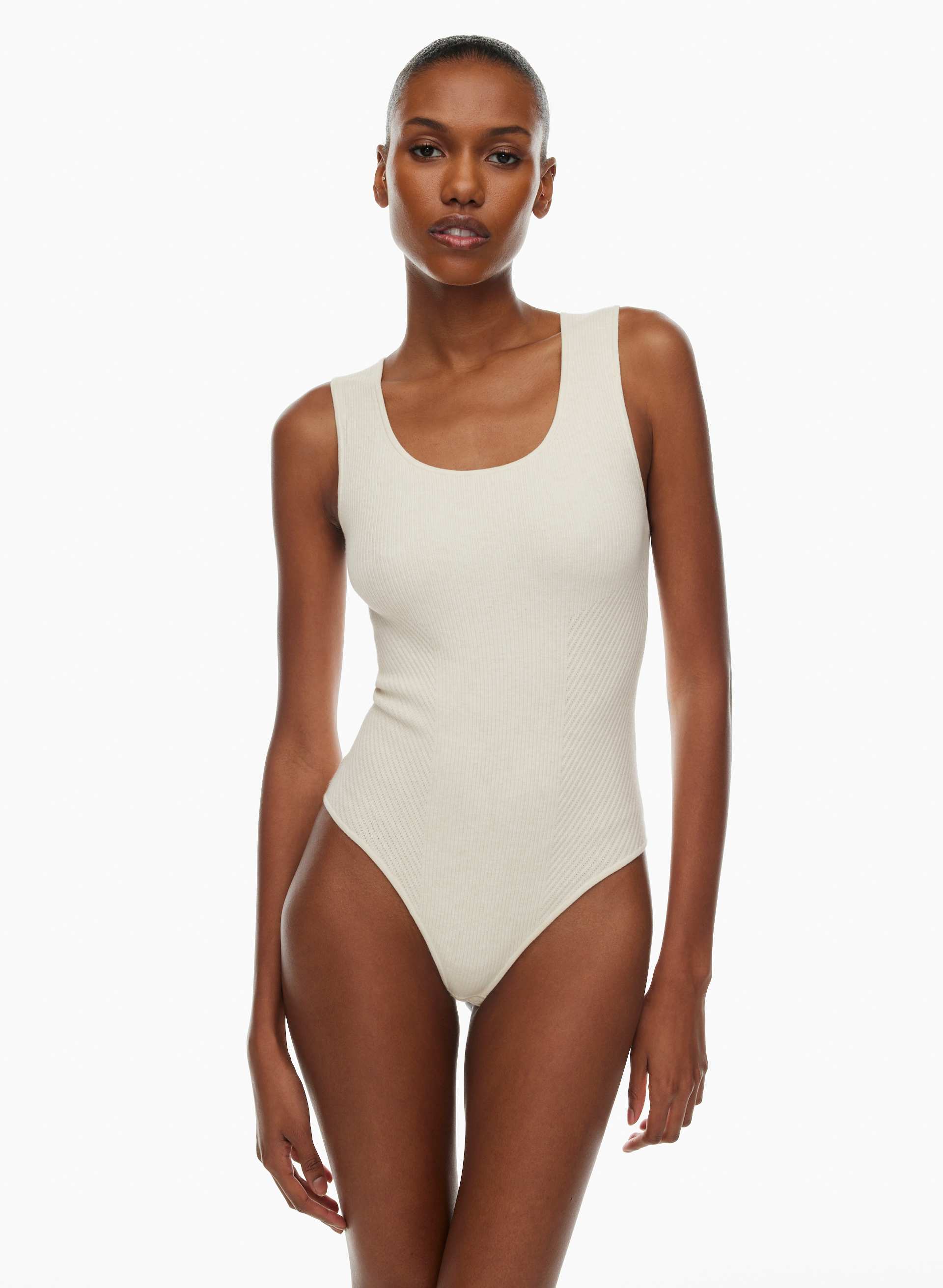 Cozy Knit Minimalist Bodysuit Amazon.com: MEROKEETY Women main image 3