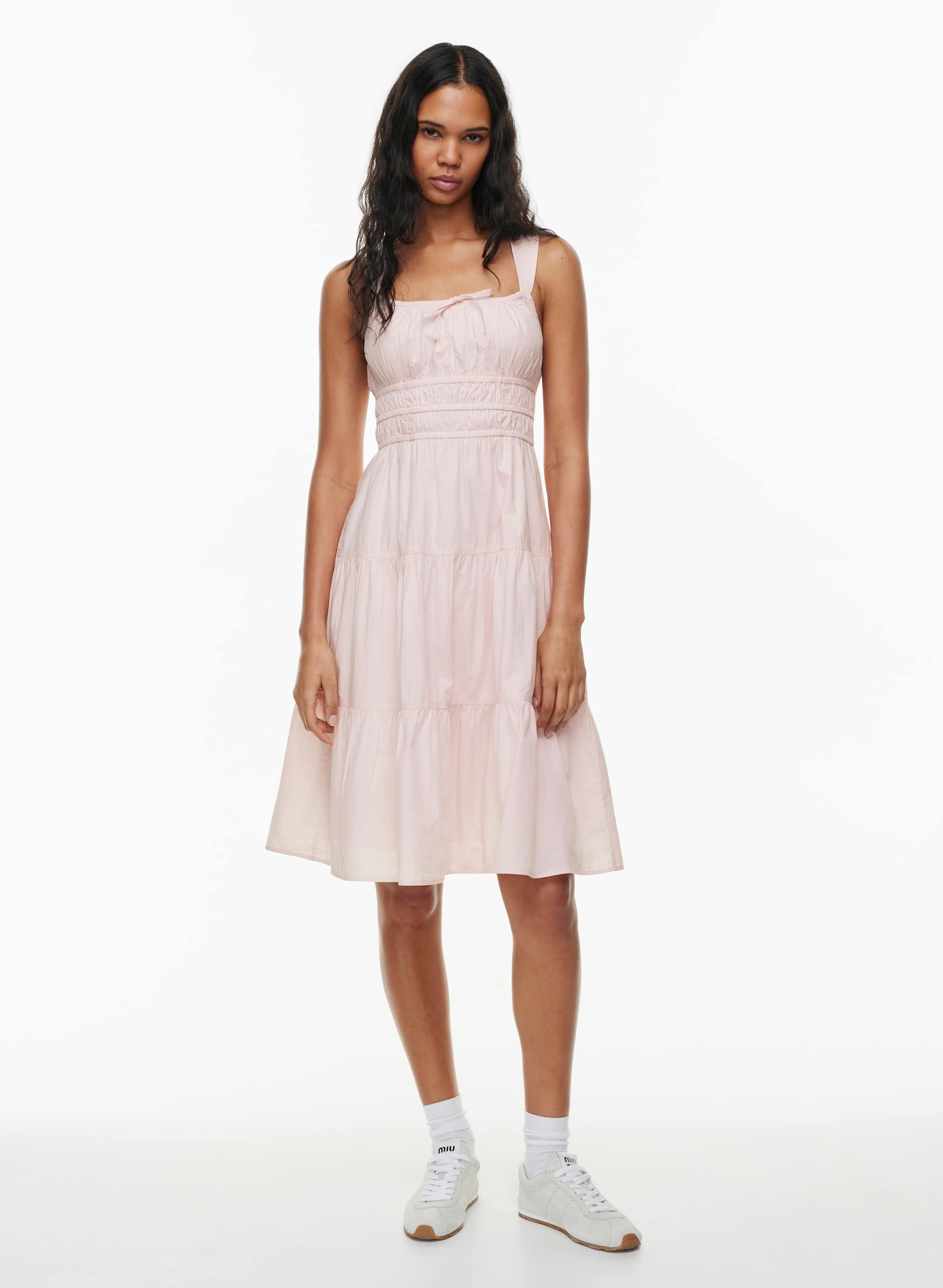 aritzia martine dress midi Martine Poplin Midi Dress