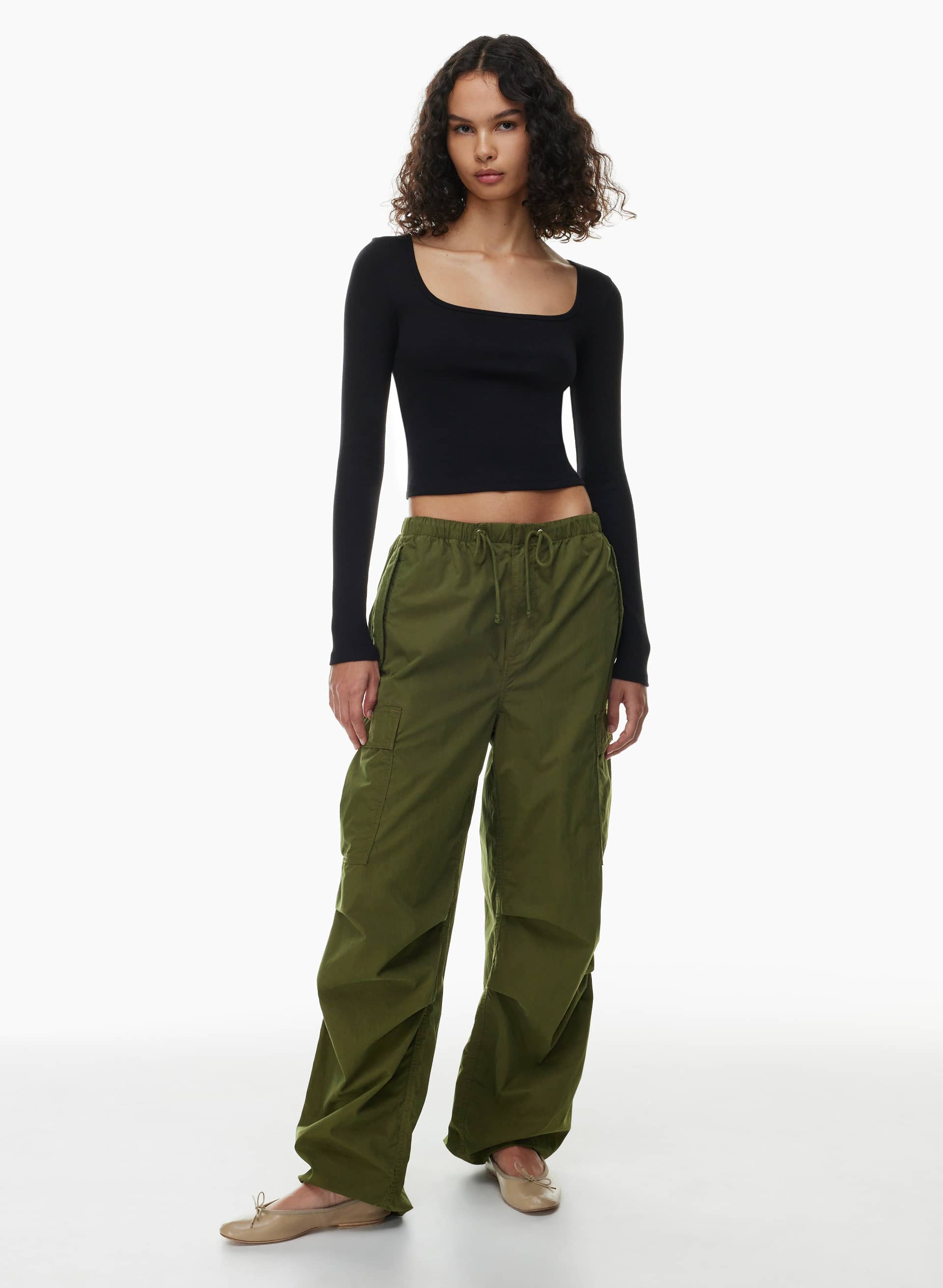 HomeStretch™ Squareneck Waist Longsleeve | Aritzia US