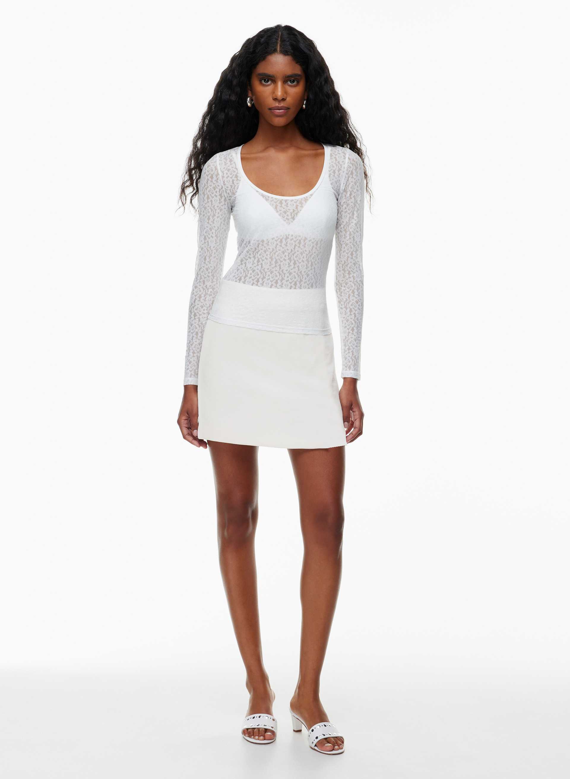 off white lace long sleeve wedding dress Roamtic Lace Wedding Dress with Detachable Skirt Sweetheart Long Sleev –  SQOSA