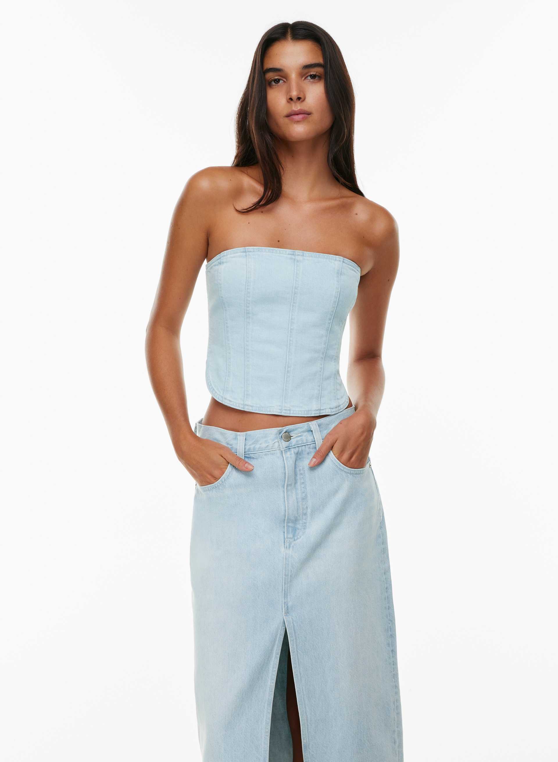 Denim Forum The '90s Debbie Denim Bustier